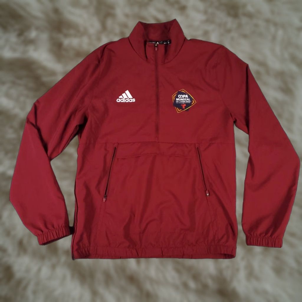 Adidas Adidas Jacket Mens Small Red Copa Mundial FIFA 1/2 Zip Pullover Windbreaker Size US S / EU 44-46 / 1 - 1 Thumbnail