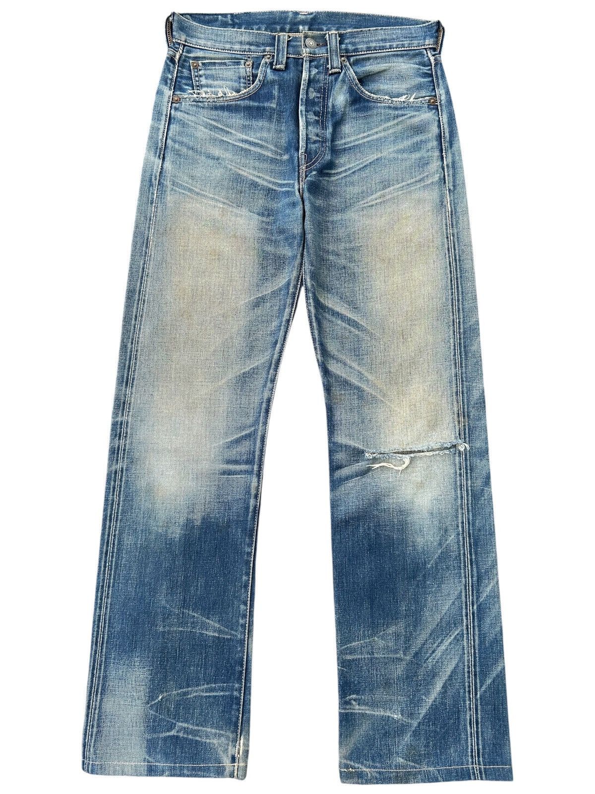 Kapital Vintage Levis Big E Selvedge Distressed Denim Jeans Size US 30 / EU 46 - 1 Thumbnail