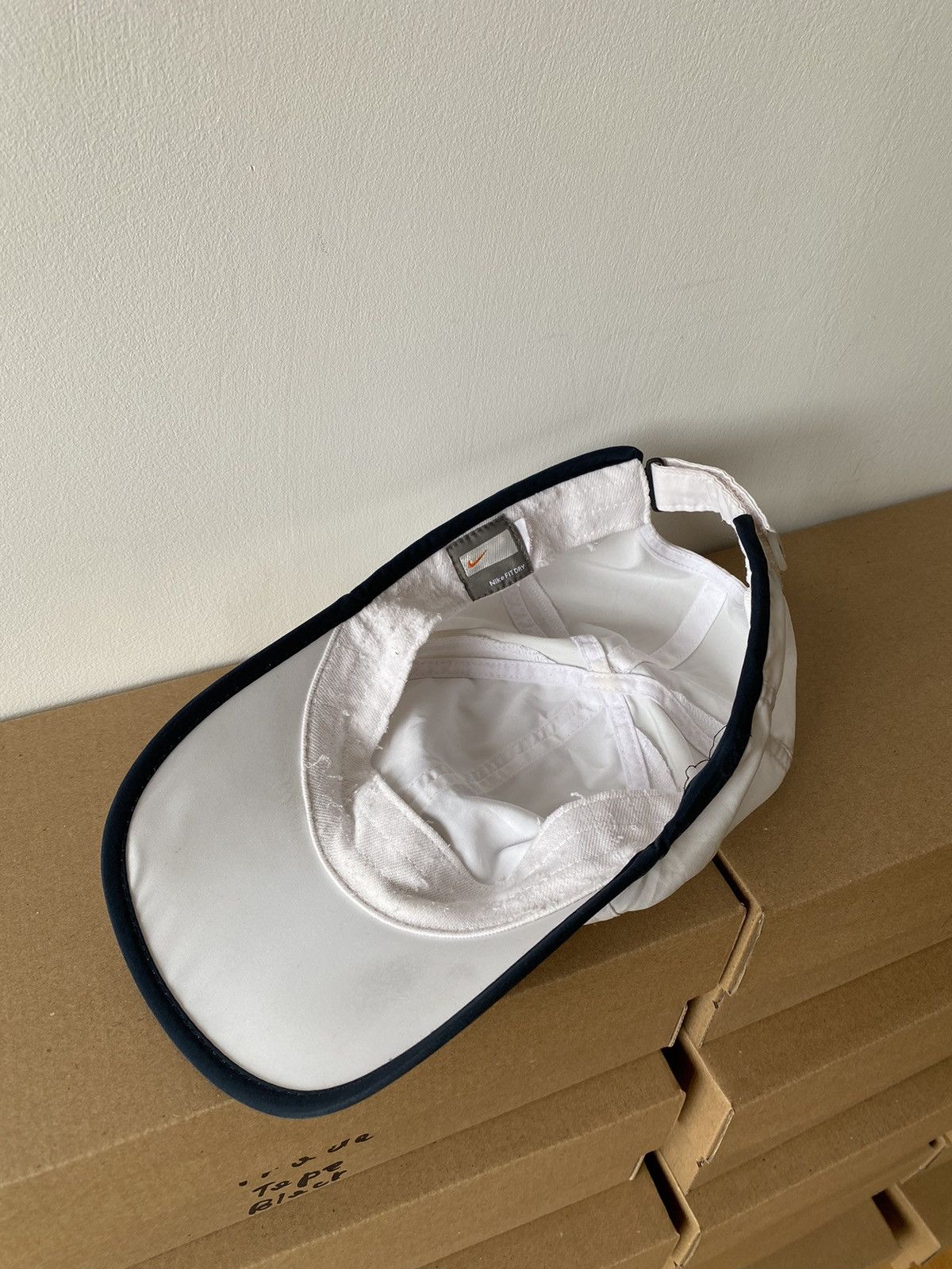 Nike × Vintage Vintage Roger Federer Nike Big Logo RF White Tennis Cap Size ONE SIZE - 7 Thumbnail