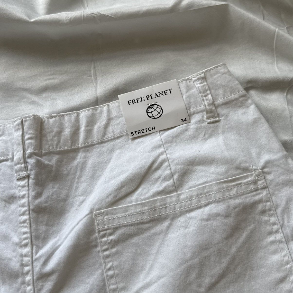 Free Planet Free Planet White Cotton Stretch Shorts Size 34 New / Summer Size US 34 / EU 50 - 10 Thumbnail