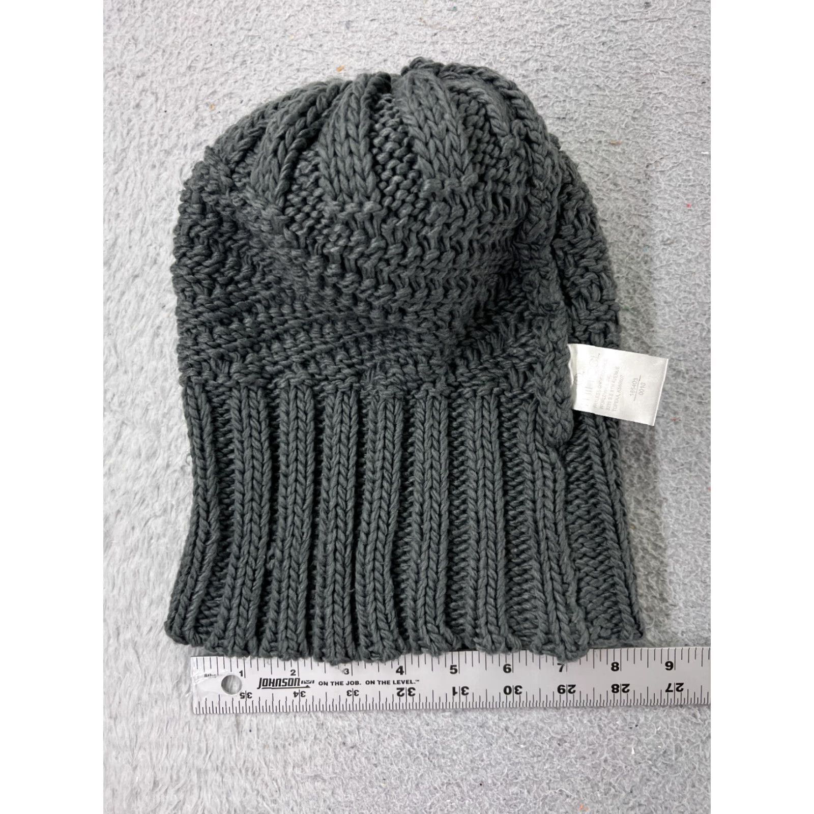 Vintage Minicci Beanie Beanie Womens One Size Gray Knit Zig Zag 100% Acrylic Winter Ski Outdoor Hat Mens Womens Size ONE SIZE - 5 Thumbnail