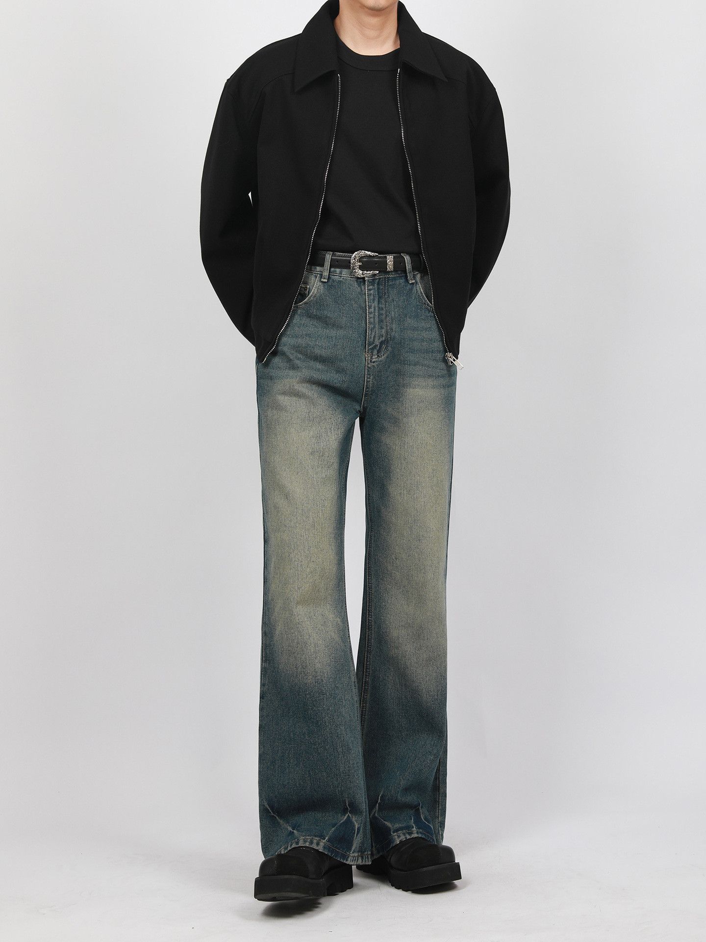 Japanese Brand × Jean American cleanfit vintage distressed flared jeans Size US 32 / EU 48 - 1 Thumbnail