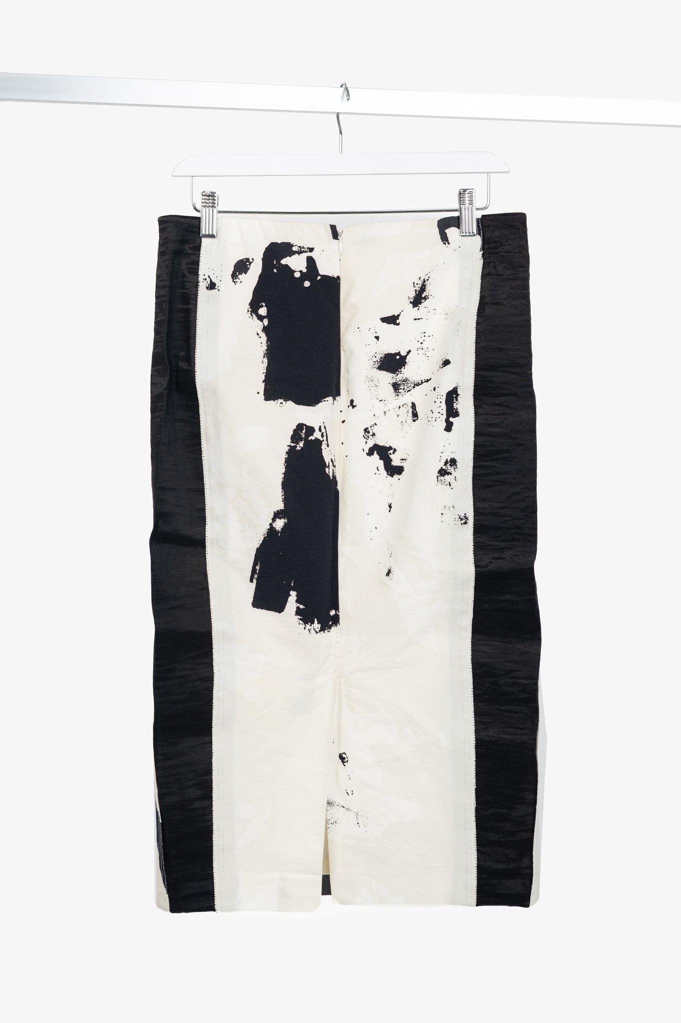 Donna Karan Donna Karan New York Cotton Abstract Panelled Pencil Skirt Size 28" / US 6 / IT 42 - 2 Thumbnail