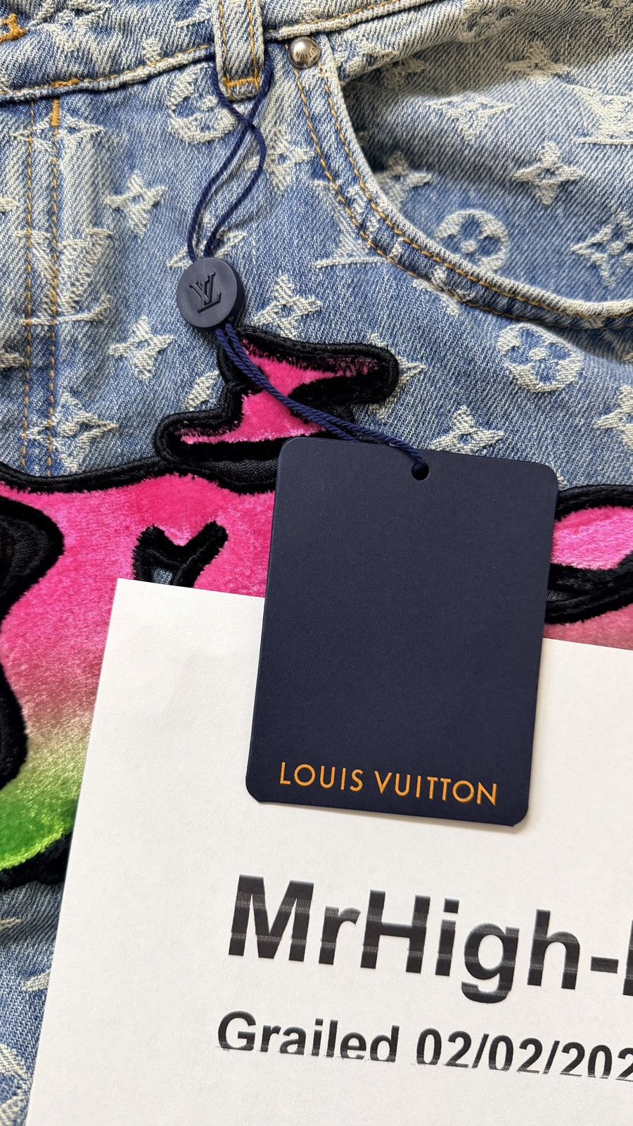 Louis Vuitton LOUIS VUITTON Graffiti 34 denim Jeans Brand New Size US 34 / EU 50 - 6 Thumbnail