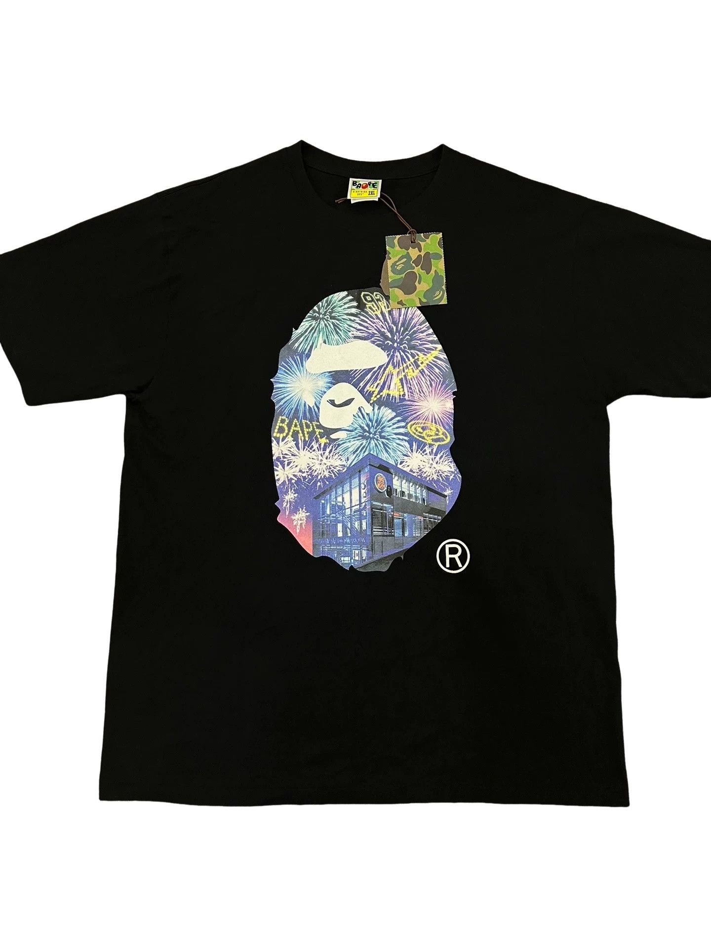 Bape Bape Fireworks Graphic T-Shirt Size 2XL Size US XXL / EU 58 / 5 - 1 Thumbnail