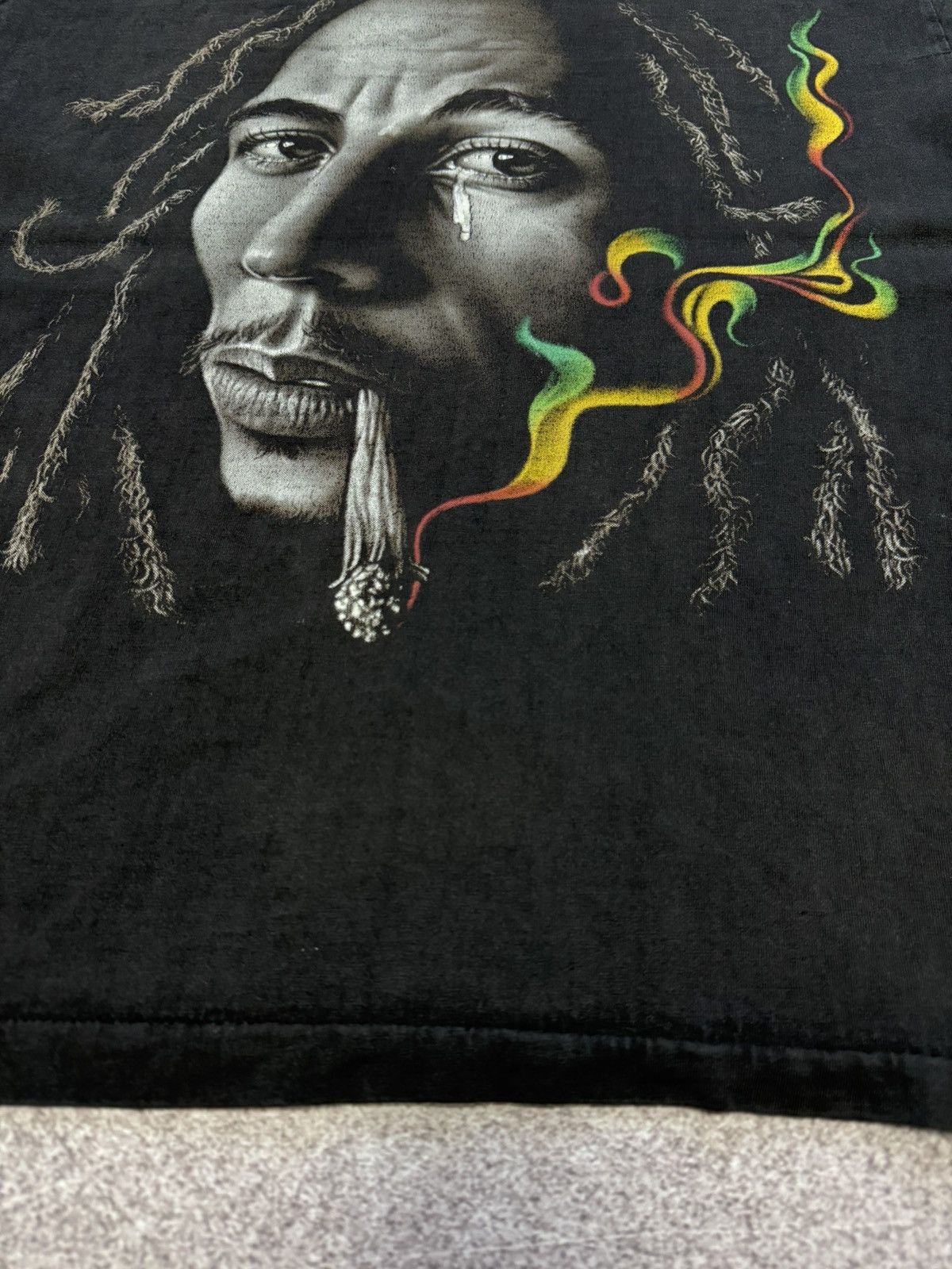 Vintage Vintage Bob Marley Joint T Shirt Faded Smoke Y2k Size US L / EU 52-54 / 3 - 4 Thumbnail