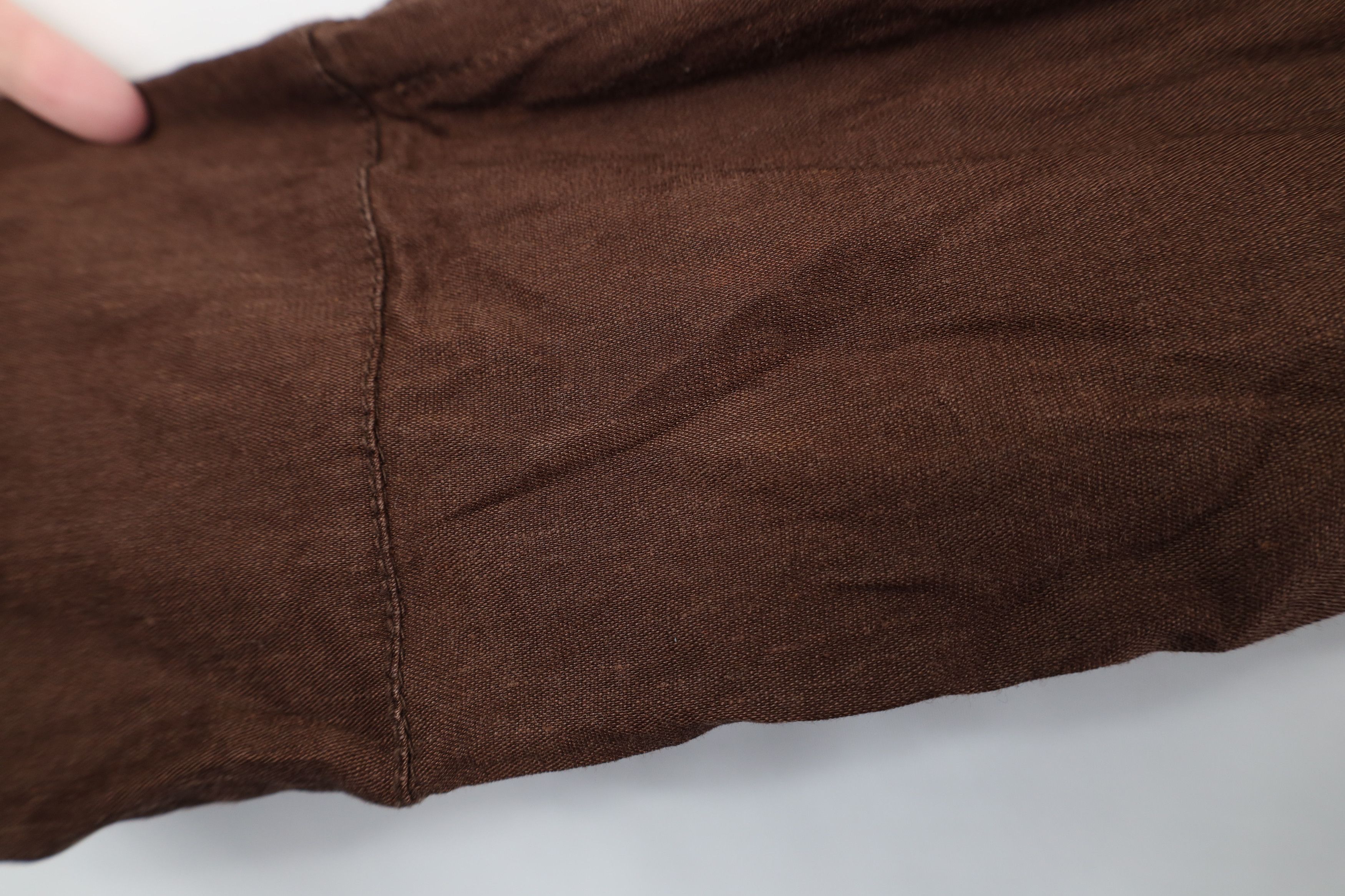 Vintage Vintage 90s Y2K Cache Flared Sleeve Linen Jacket Brown Size M / US 6-8 / IT 42-44 - 8 Thumbnail
