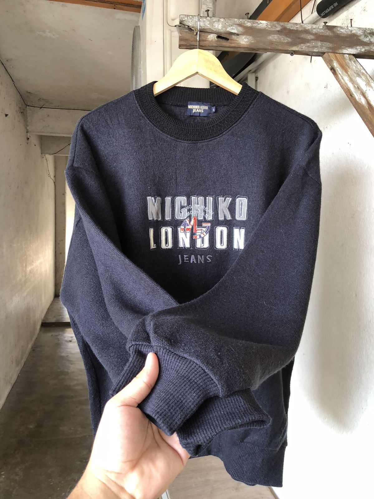 Michiko Koshino London Vintage 90s Michiko London Jeans Embroidery Logo Sweatshirt Size US L / EU 52-54 / 3 - 12 Thumbnail