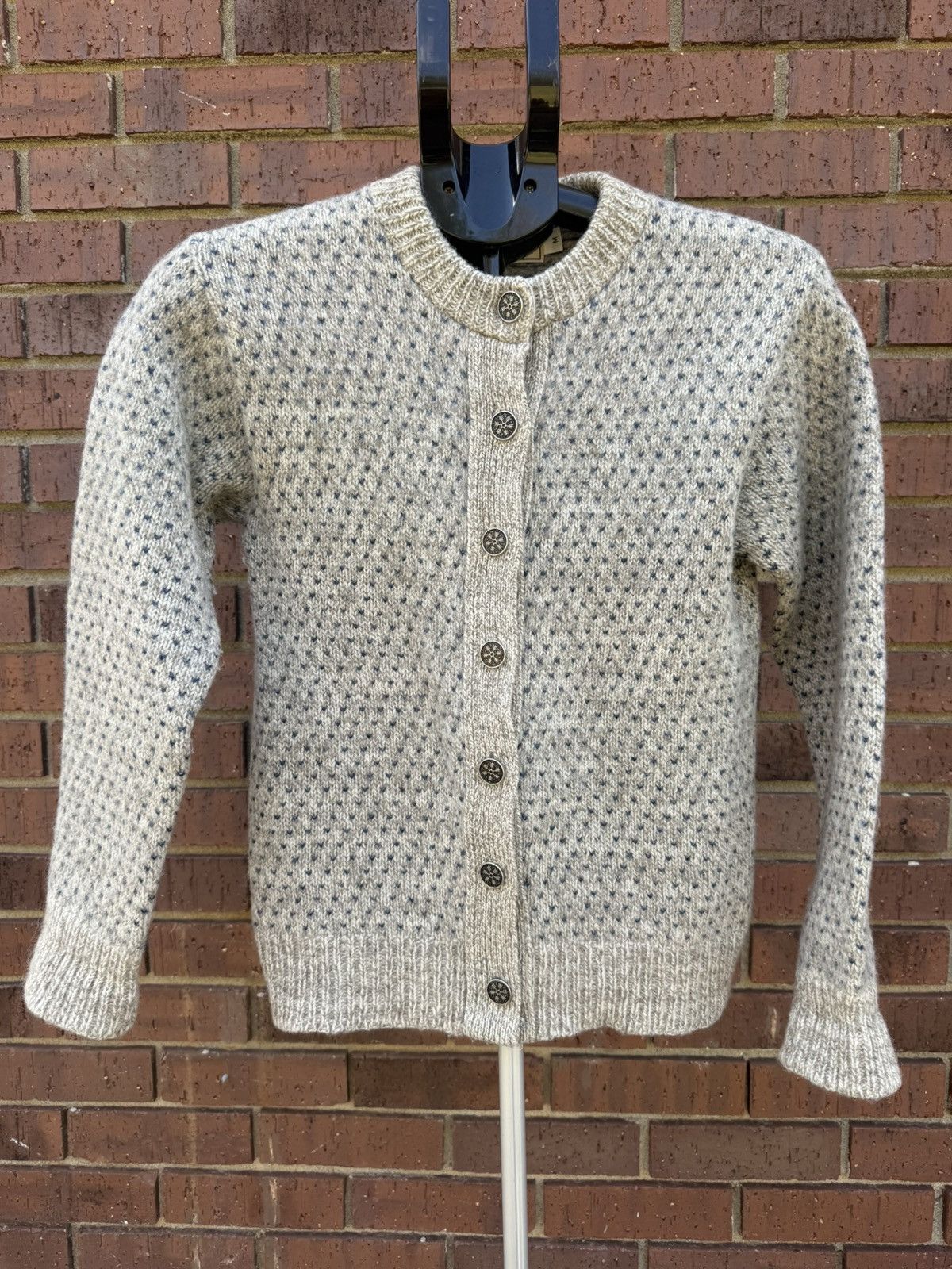 L.L. Bean Vintage LL Bean Wool Nordic Knit Button Cardigan Sweater Size M / US 6-8 / IT 42-44 - 1 Thumbnail