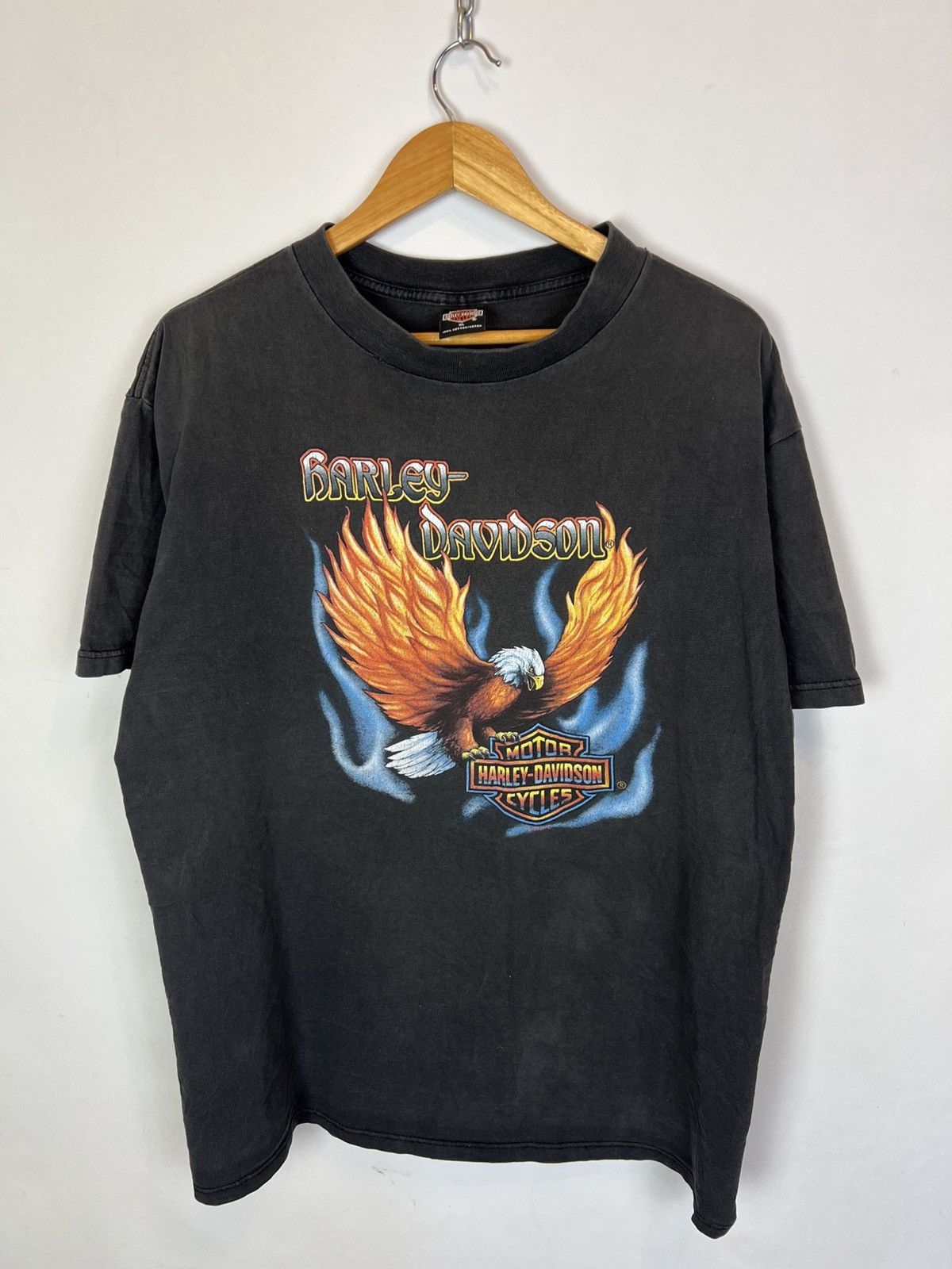 Harley Davidson Vintage Harley Davidson 1999 made in USA Seoul korea t shirt Size US XL / EU 56 / 4 - 1 Thumbnail