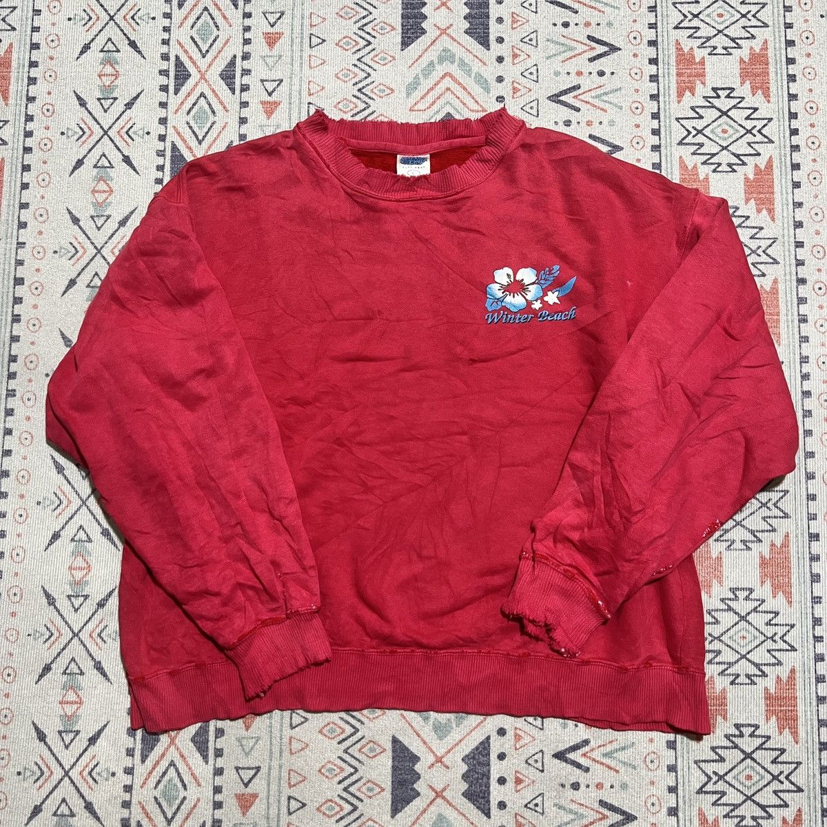 Other Hawaii Inspired Sweatshirt Surf style Thrashed Condition Size US L / EU 52-54 / 3 - 5 Thumbnail