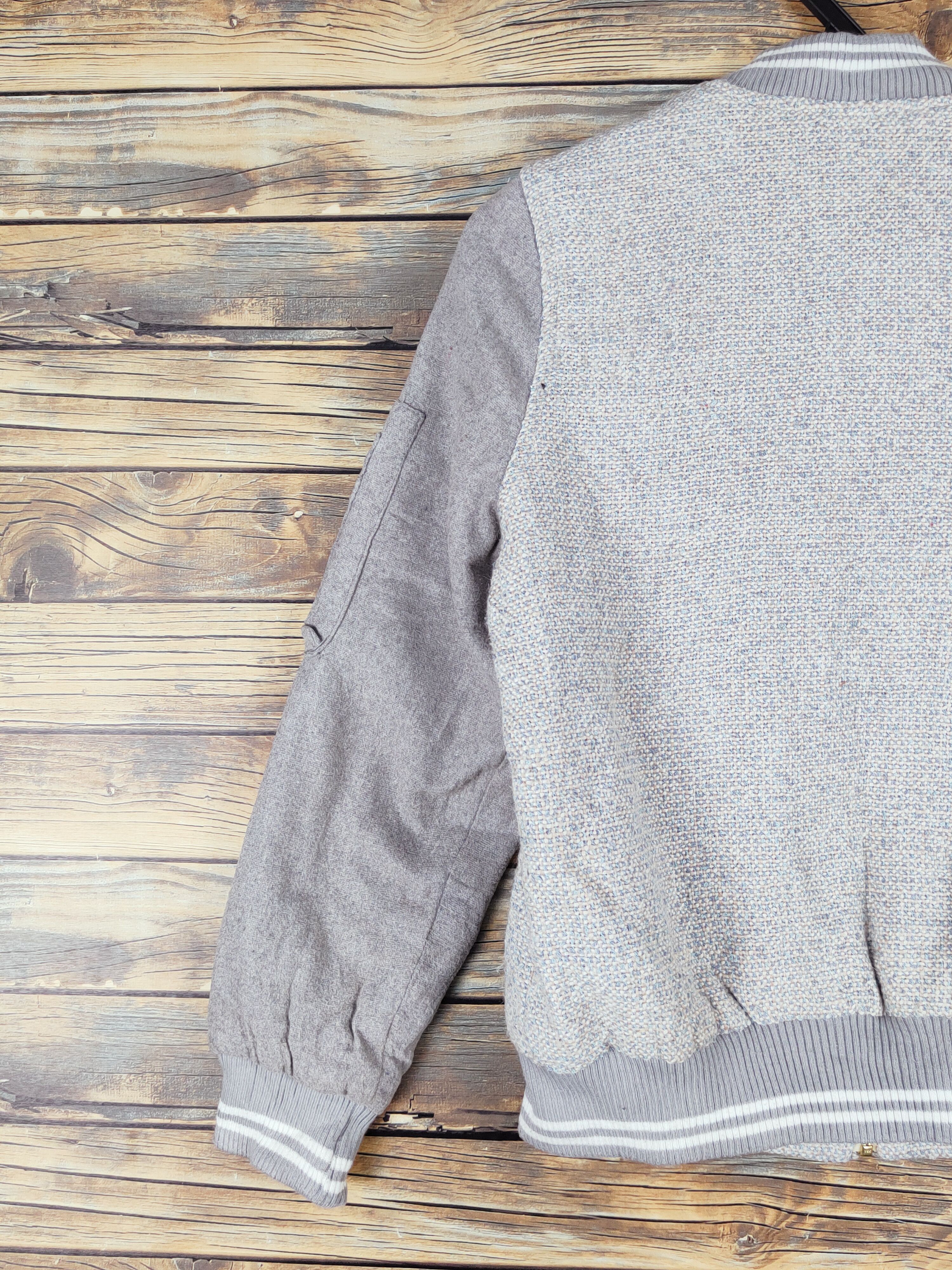 Japanese Brand DL Clice de Paris Gray varsity Jackets #W1157 Size S / US 4 / IT 40 - 8 Thumbnail