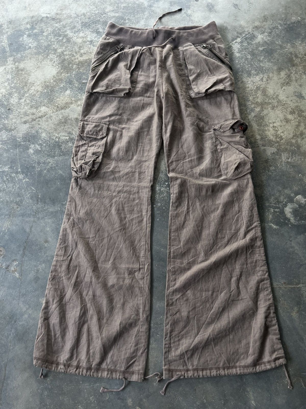 2000's linen flare parachute pants goa系 2000's linen flare parachute pants goa系
