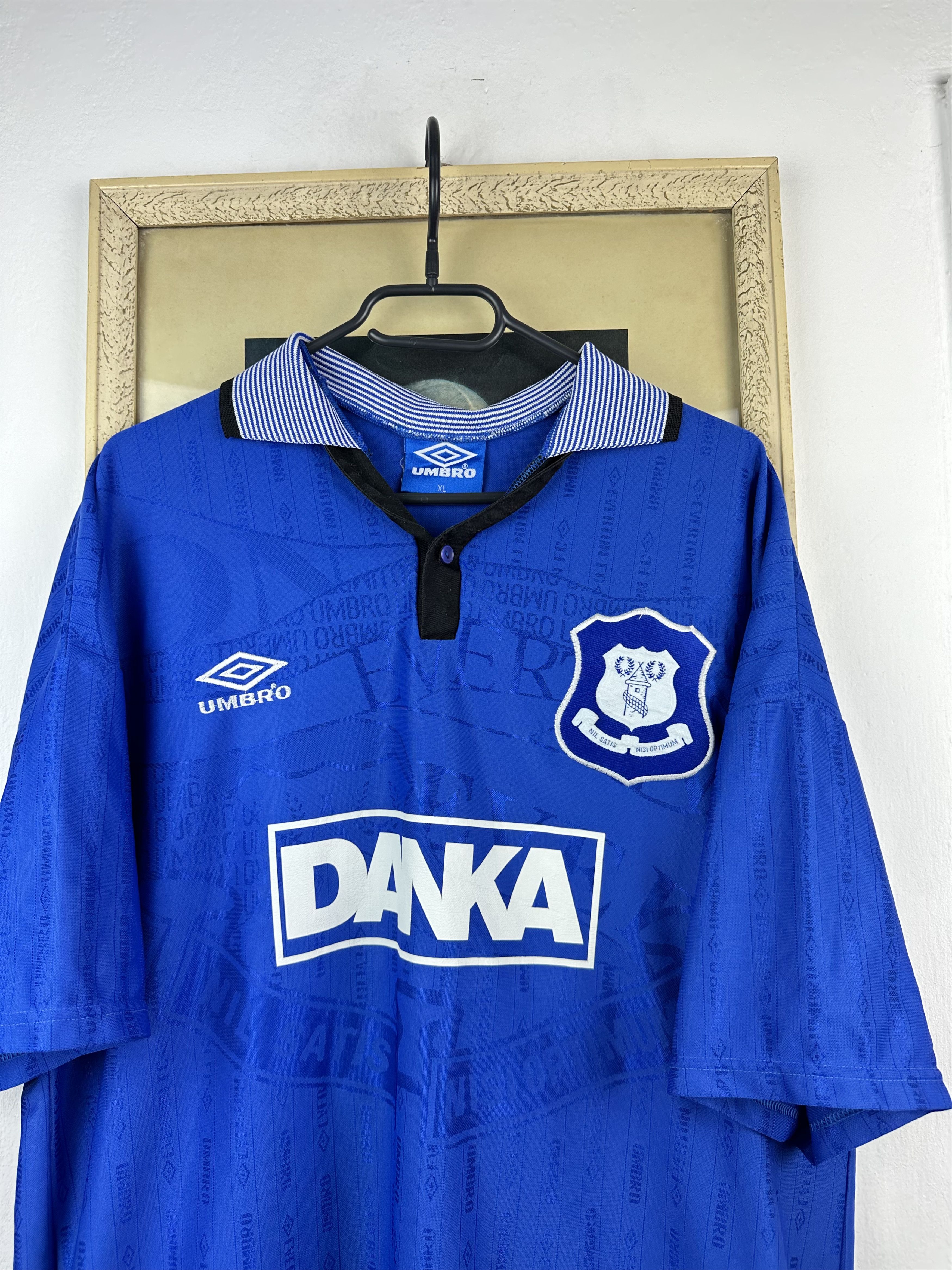 Umbro × Vintage Everton Home football shirt 1995 Soccer Umbro Jersey Rare Size US XL / EU 56 / 4 - 2 Thumbnail