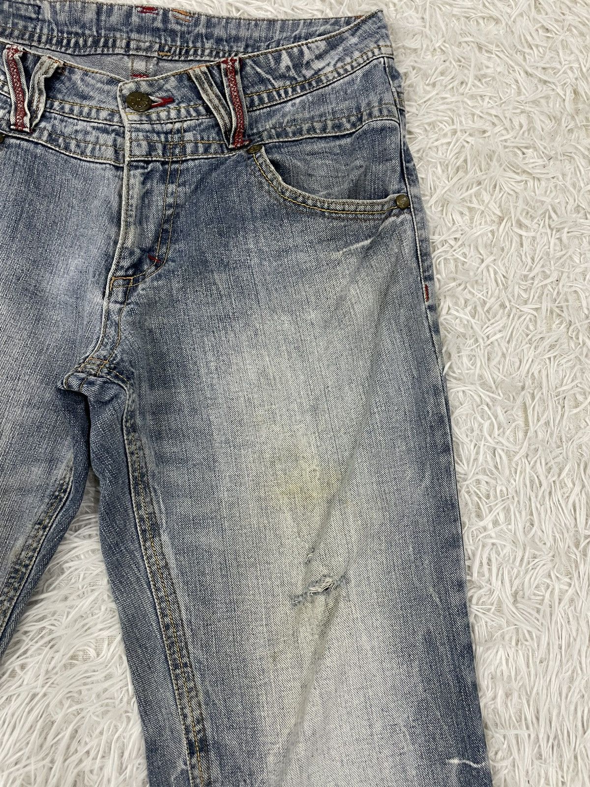 Japanese Brand Skull The World of Freedom Flare Jeans Pant Size US 33 - 5 Thumbnail