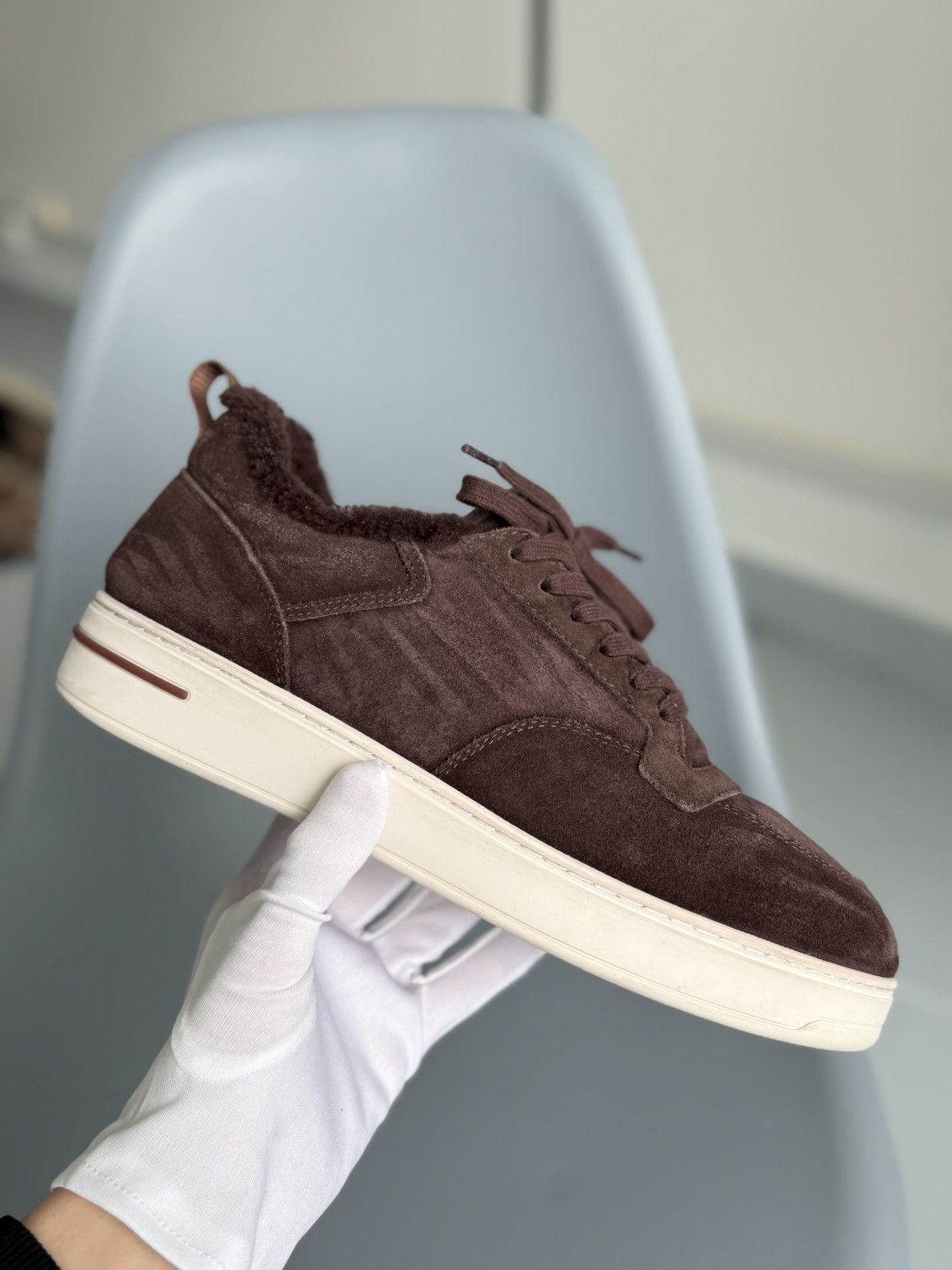 Loro Piana Loro Piana Newport Sneaker Sherling Burgandy Size US 10 / EU 43 - 10 Thumbnail