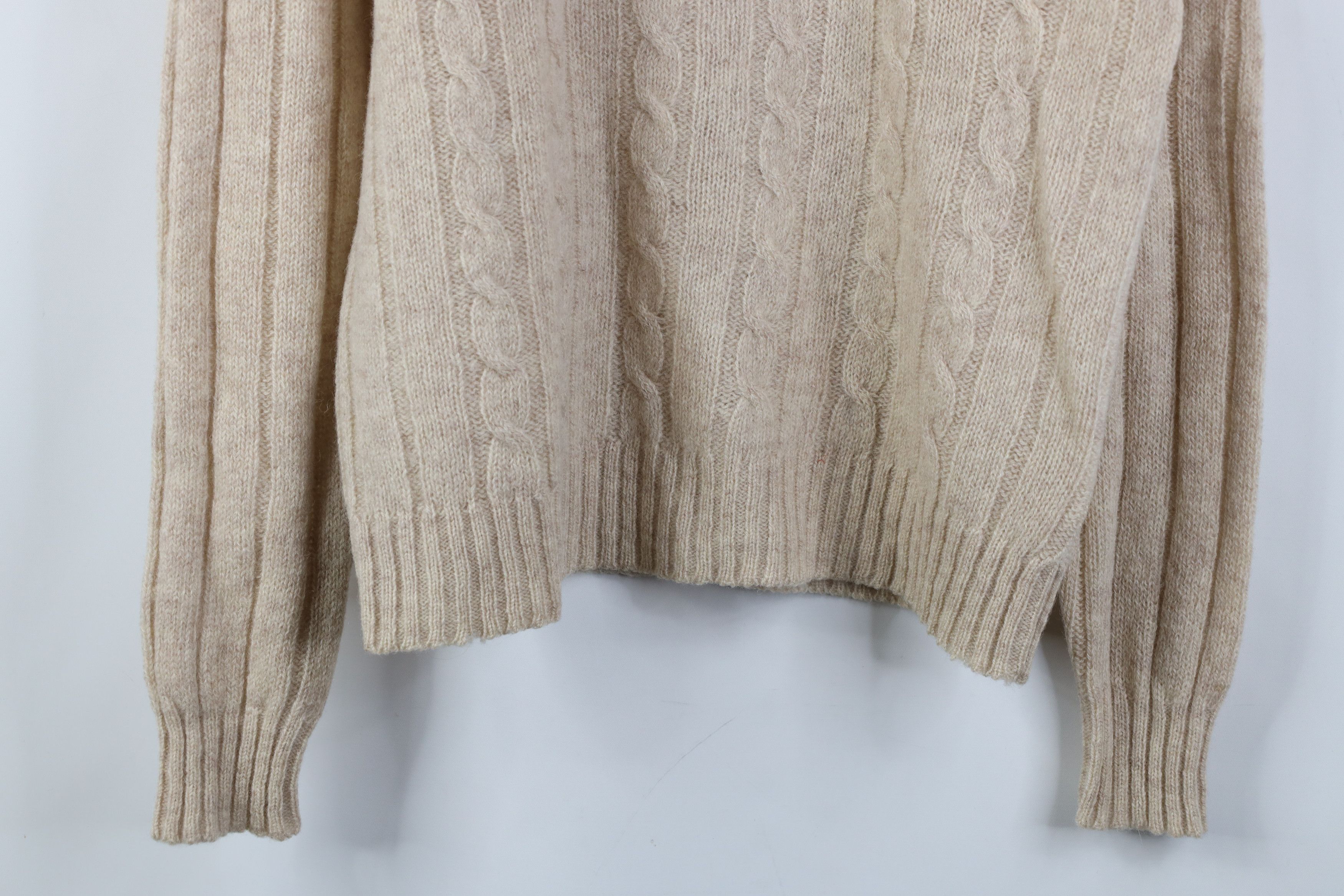 Vintage Vintage 70s Streetwear Shetland Wool Cable Knit Sweater Size L / US 10 / IT 46 - 3 Thumbnail