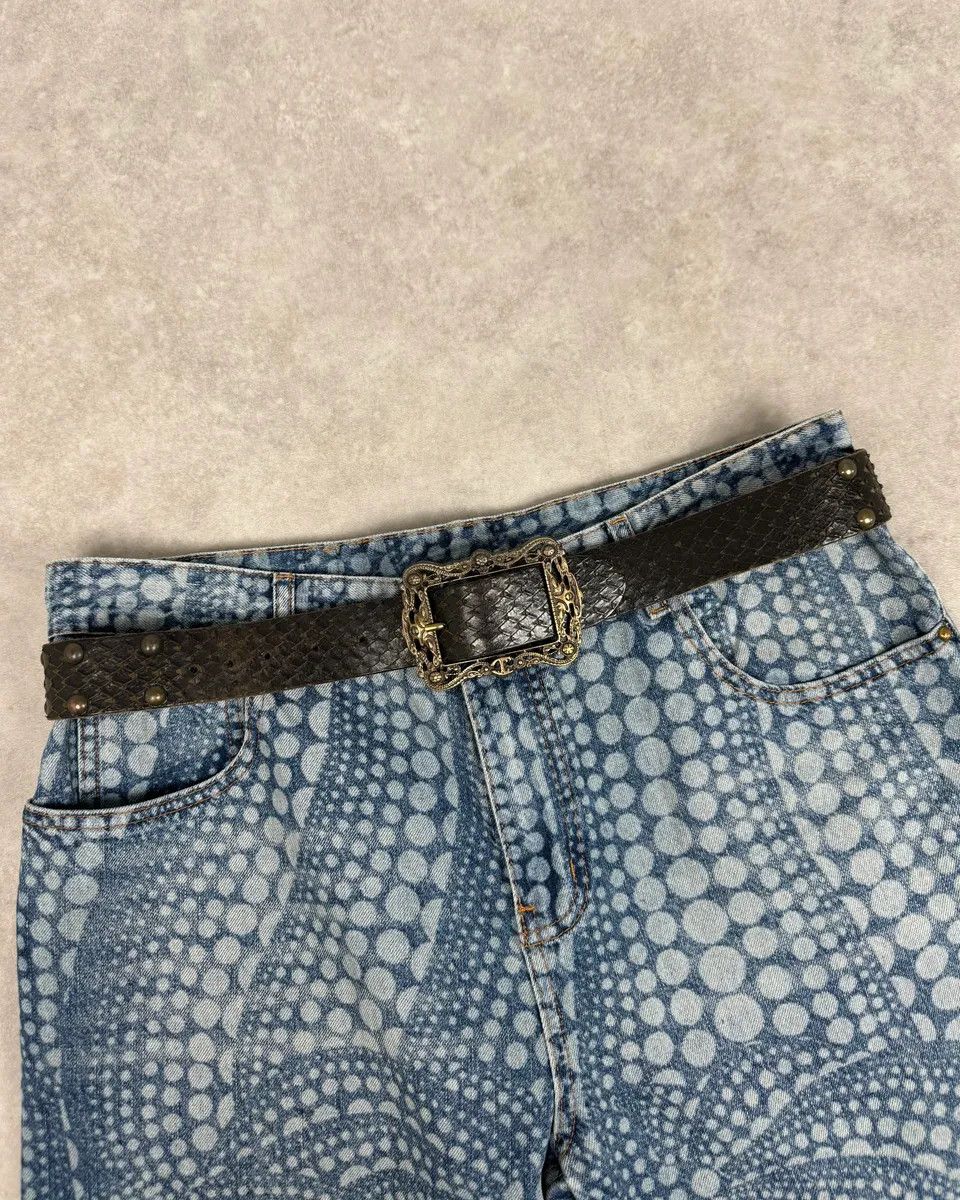 Just Cavalli AW2008 Cavalli Black Snakeskin Effect Studded Leather Belt Size ONE SIZE - 1 Thumbnail