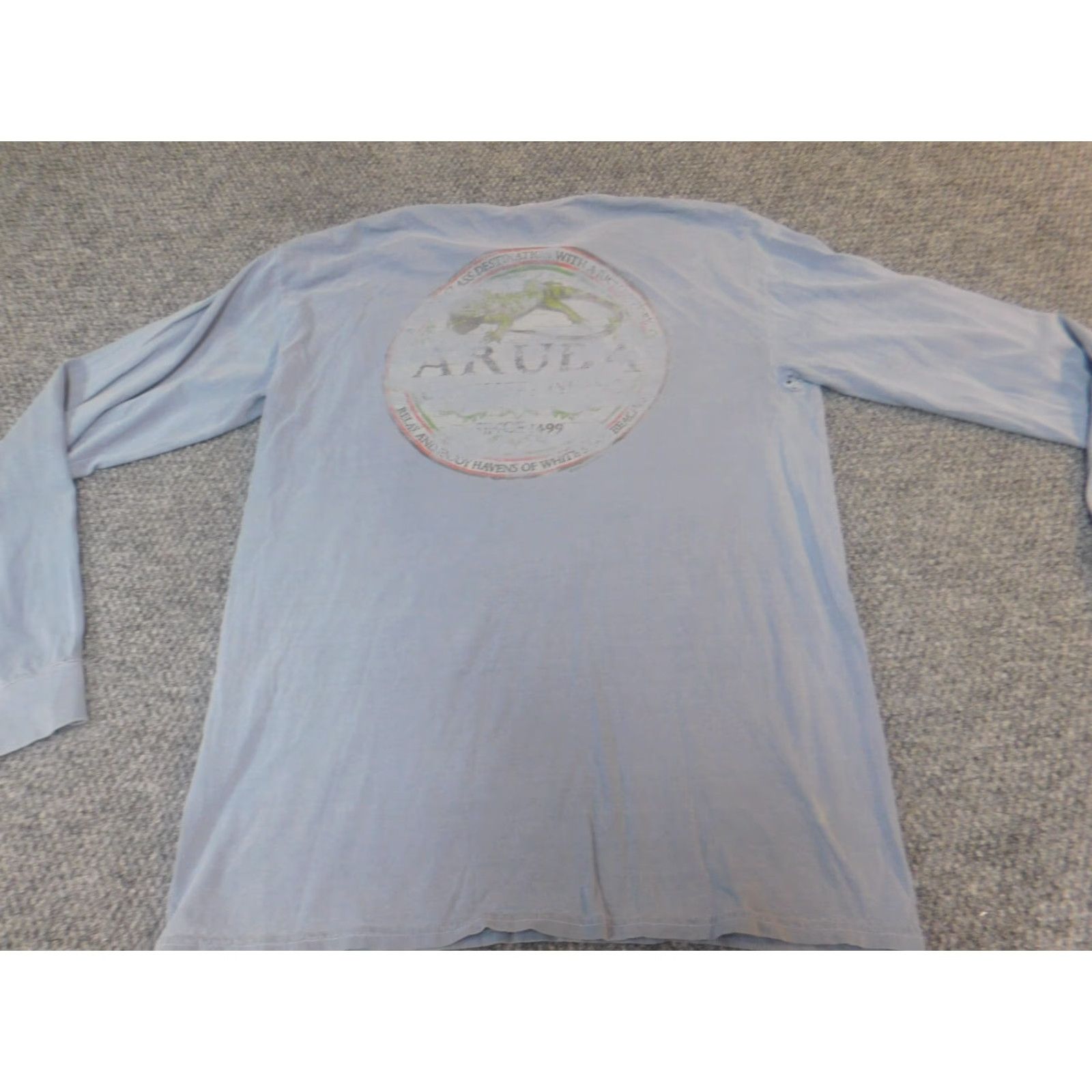 Comfort Colors Comfort Colors Mens shirt M Blue Top sail Island Aruba Crew Neck Long Sleeve Knit Logo T-Shirt Classic Colorful / Men Size US M / EU 48-50 / 2 - 5 Thumbnail