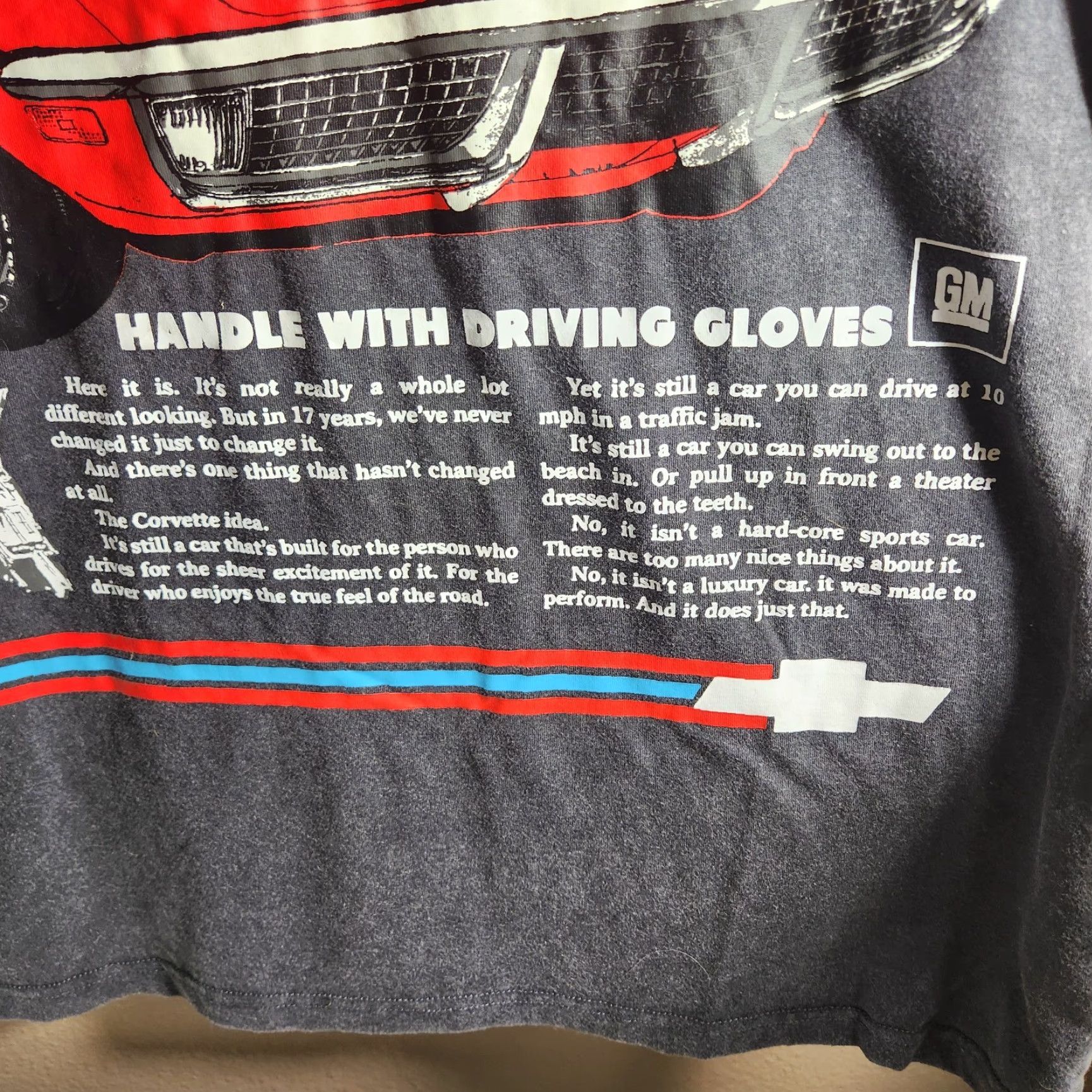 Vintage GM Official Hybrid Apparel Mens |L| Gray '70 Corvette SS Tee Shirt Size US L / EU 52-54 / 3 - 3 Thumbnail