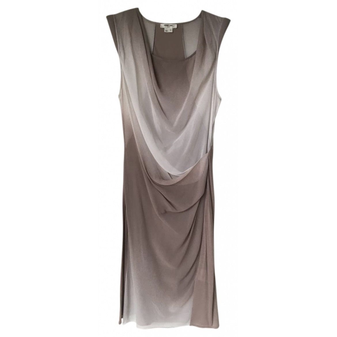 image of Helmut Lang Silk Dress in Brown, Women's (Size Medium)