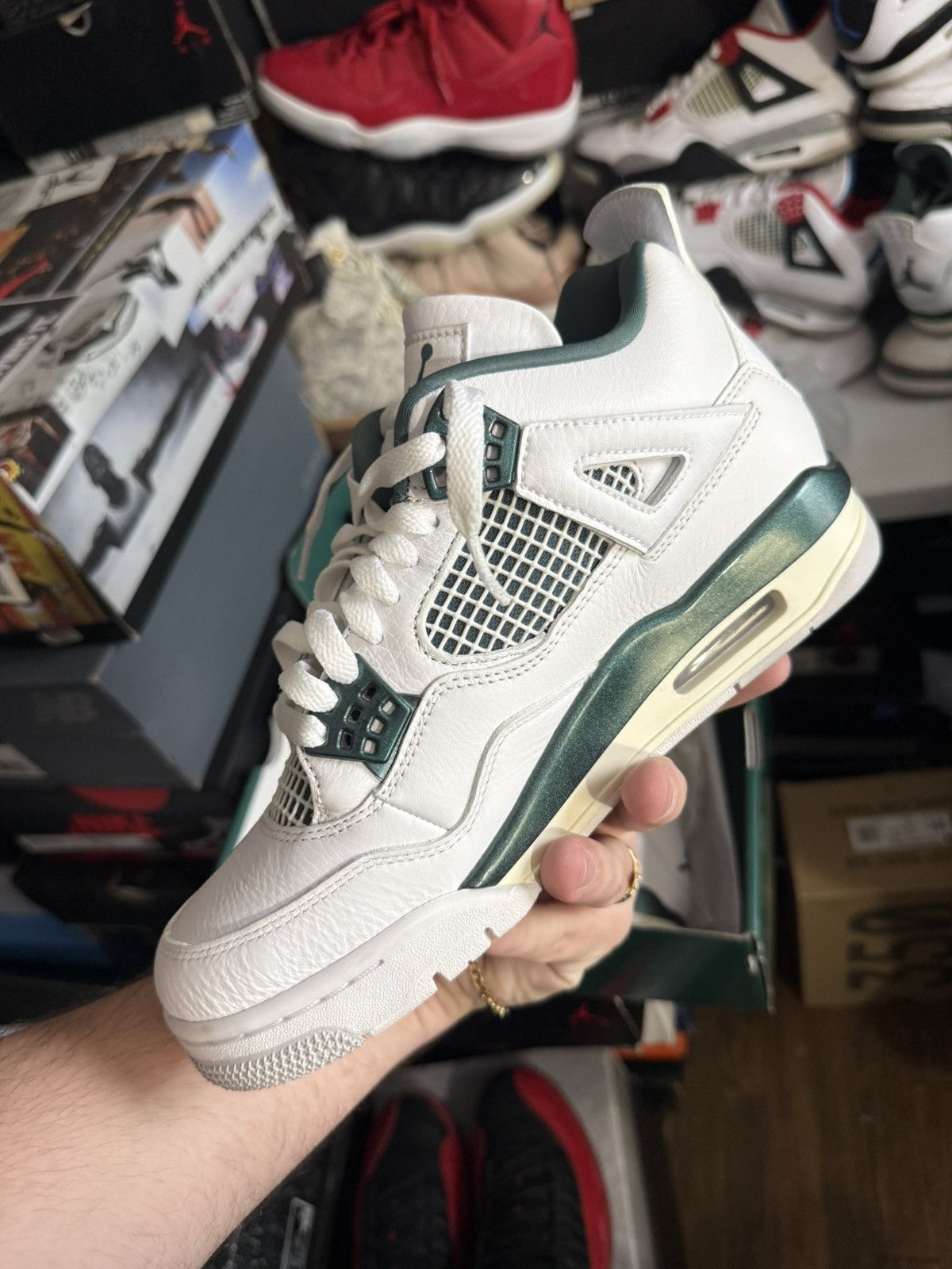 Jordan Brand Jordan retro 4 oxidized green sz 7m Size US 7 / EU 40 - 3 Thumbnail