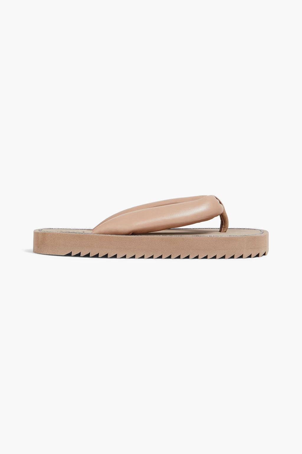 Brunello Cucinelli o1y0725 Leather Slippers in Taupe Size US 6 / IT 36 - 1 Thumbnail