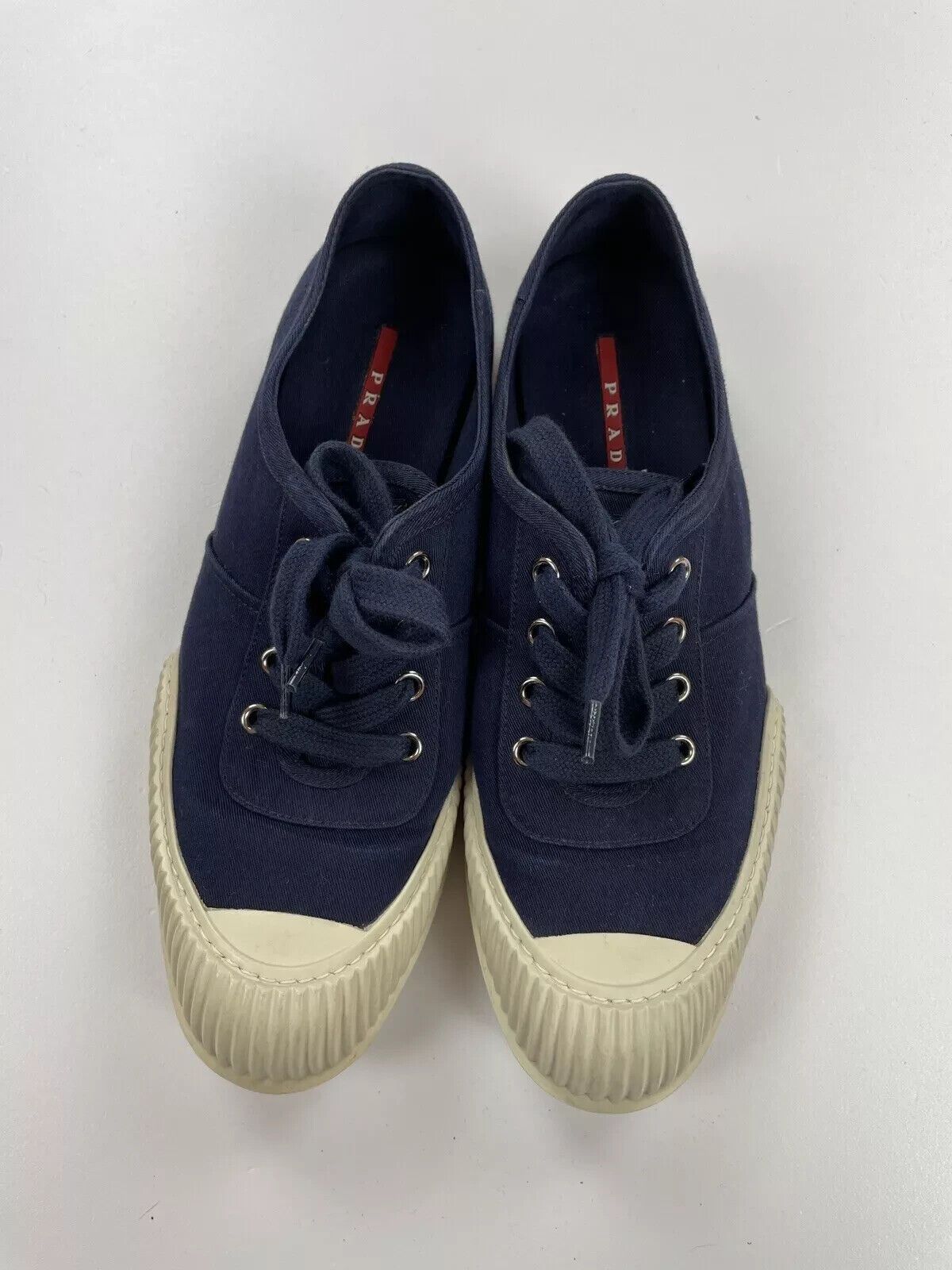Prada Prada Women Canvas Sneaker Rubber Sole 2014 Size US 8 / IT 38 - 3 Thumbnail