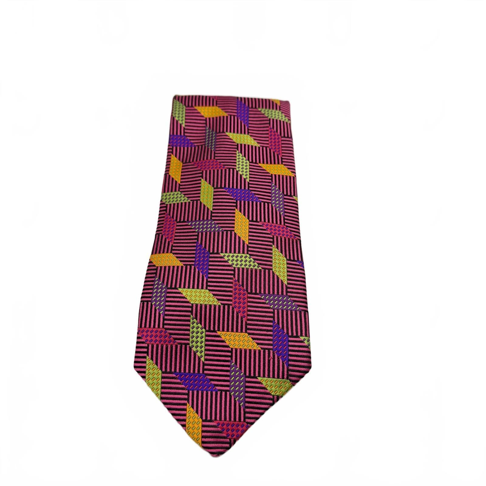 Robert Talbott Robert Talbott Tie Men's Pink Geometric Shapes Best of Class Size ONE SIZE - 1 Thumbnail