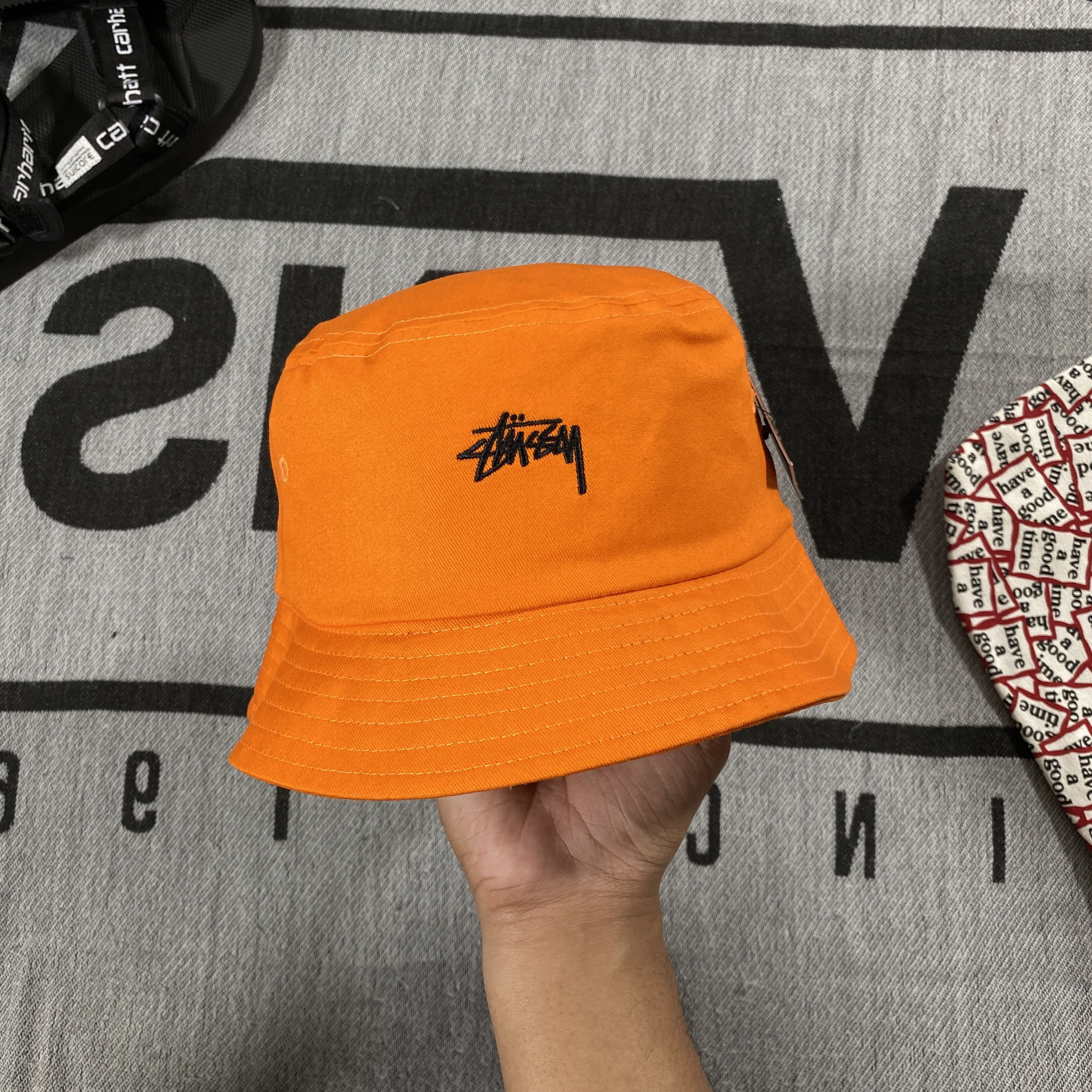 Stussy stussy stock bucket hat orange size L/XL Size ONE SIZE - 1 Thumbnail