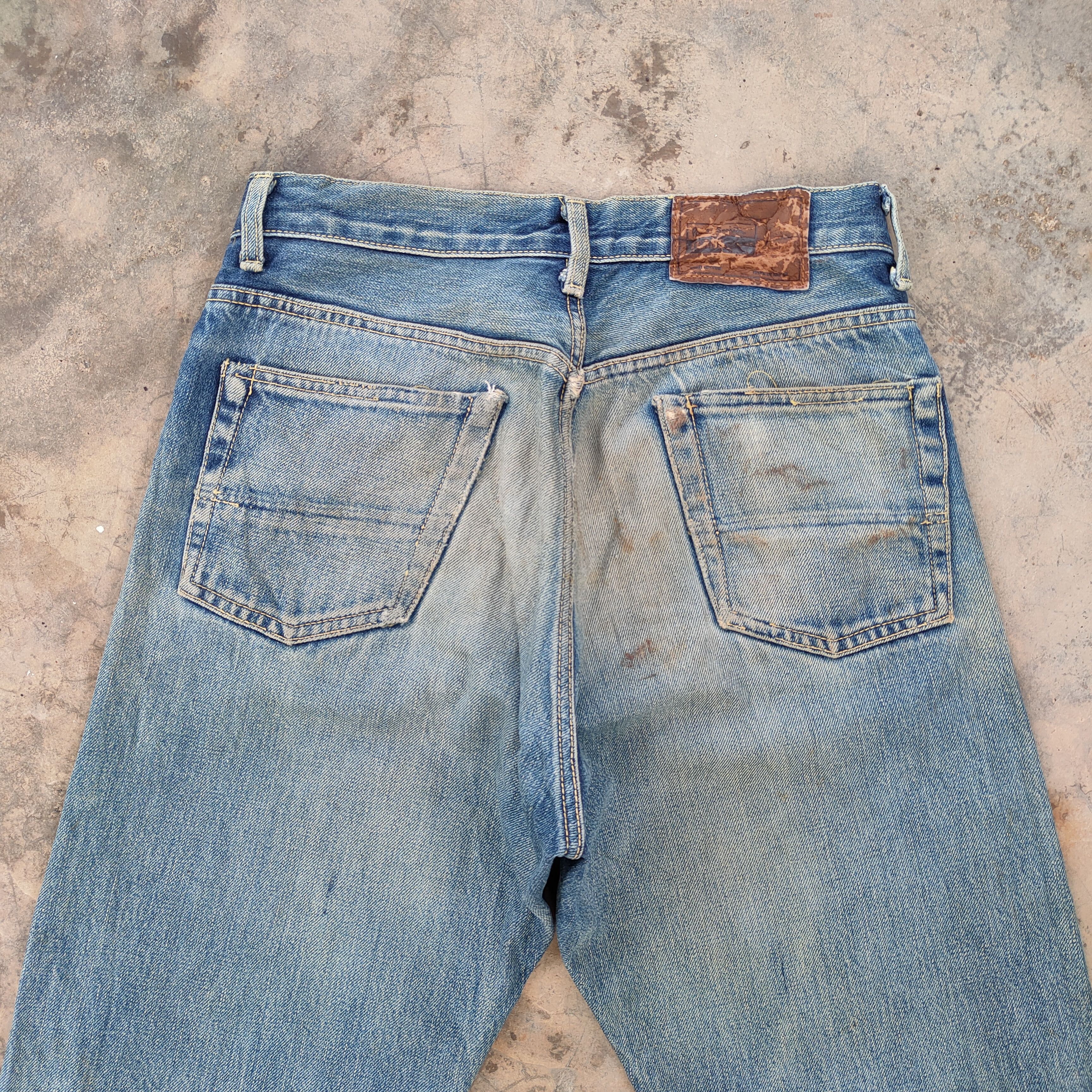 Paul Smith # VINTAGE PAUL SMITH SELVEDGE RUSTY FADED RIPPED JEANS PANTS Size US 30 / EU 46 - 11 Thumbnail