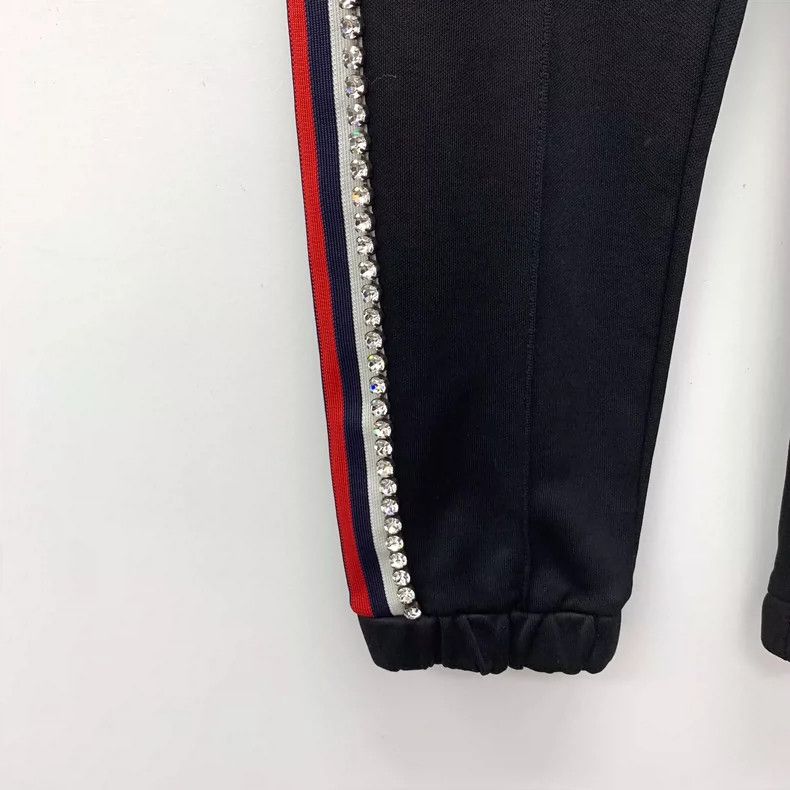Gucci Gucci Size S Black side striped diamond drawstring casual Size US 29 - 5 Thumbnail