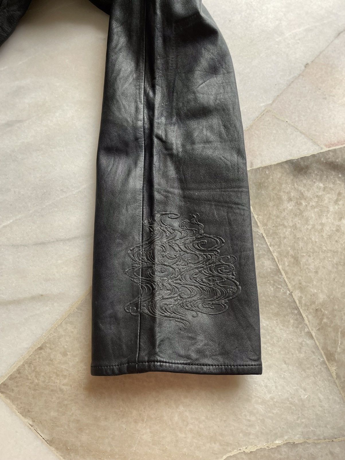 20471120 Rare 2001 20471120 Leather Swirl Pants Size US 30 / EU 46 - 22 Thumbnail