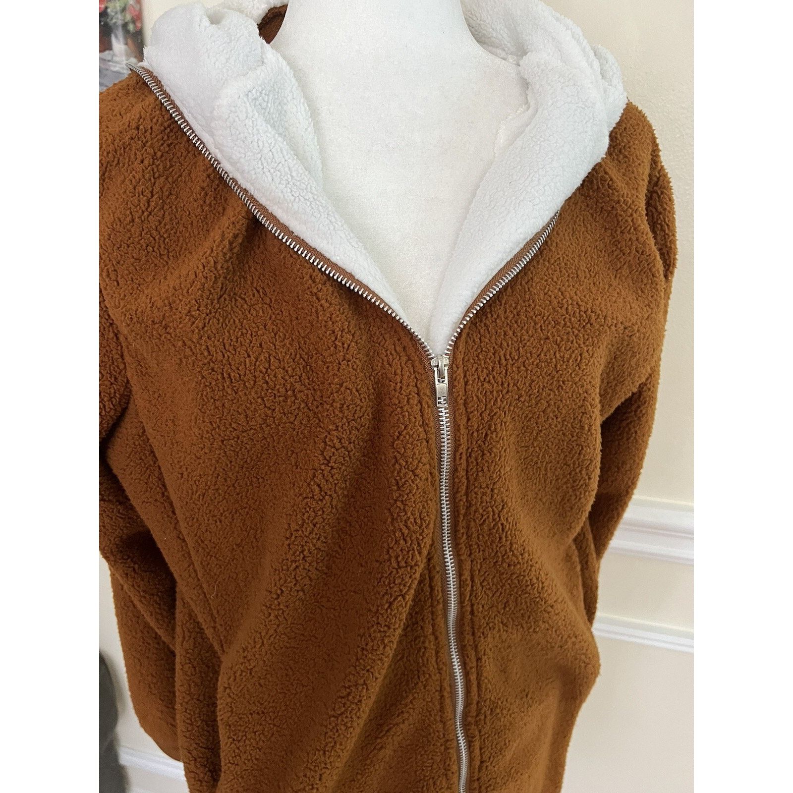 threeASFOUR Forgotten Grace Hooded Fuzzy Zip Up Jacket size XL A003025 Size XL / US 12-14 / IT 48-50 - 7 Thumbnail