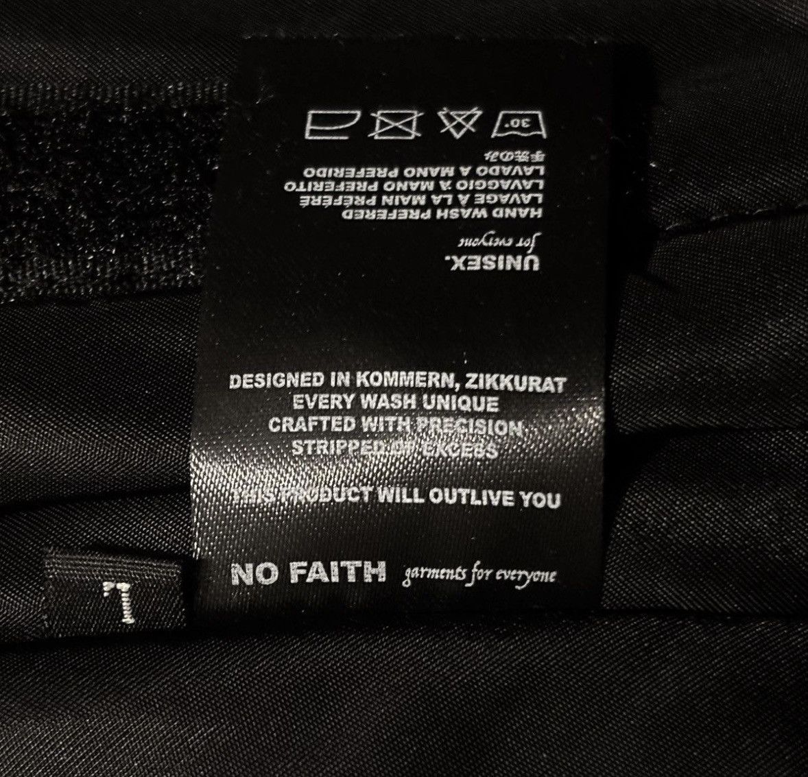 No Faith Studios NO/FAITH STUDIOS WENDBARE BASIC ONYX BOMBERJACKE Size US L / EU 52-54 / 3 - 6 Thumbnail