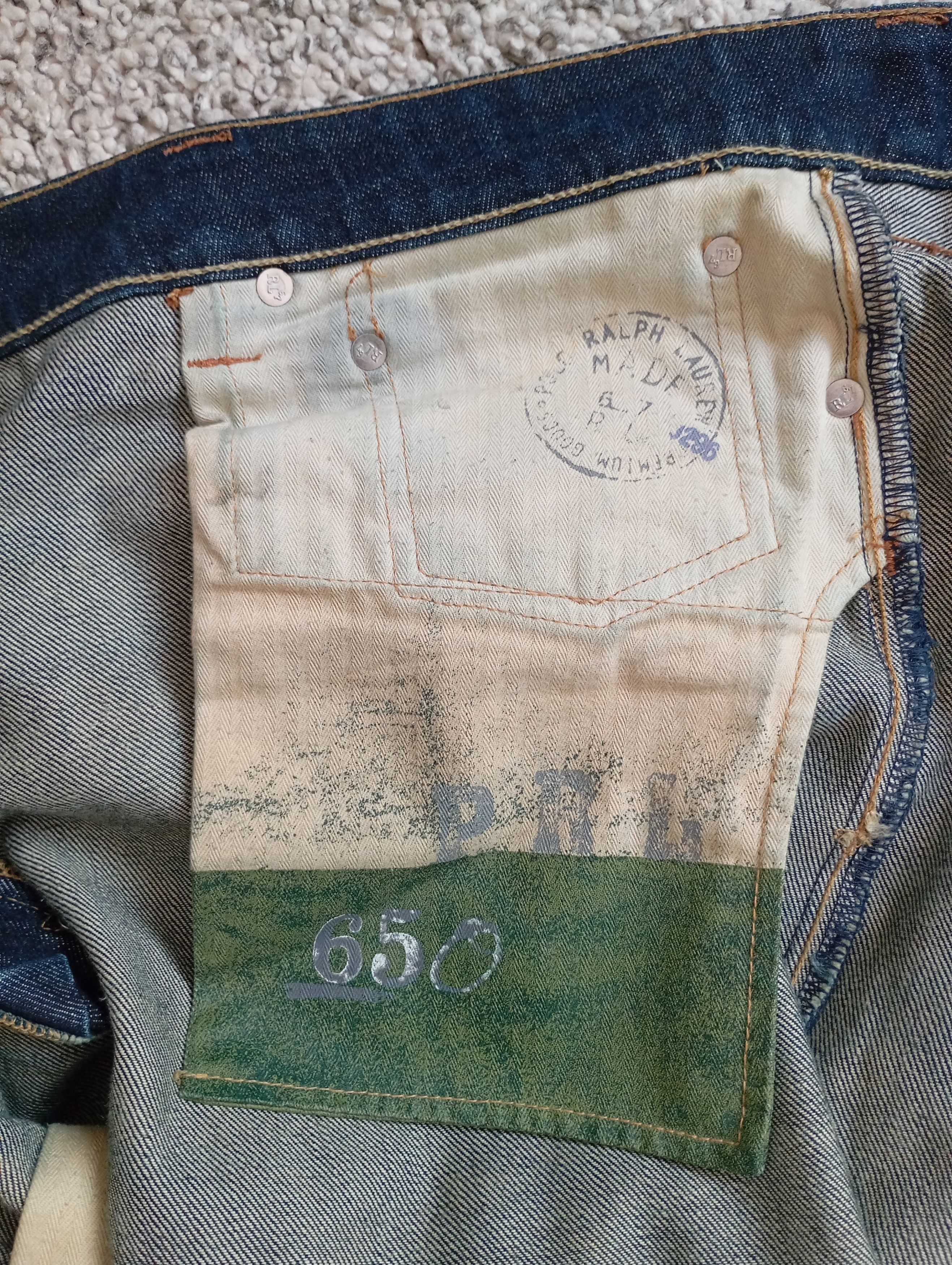 Polo Ralph Lauren × Vintage Polo Ralph Lauren Straight Authentic Dungaree Jeans 36x34 Size US 36 / EU 52 - 14 Thumbnail