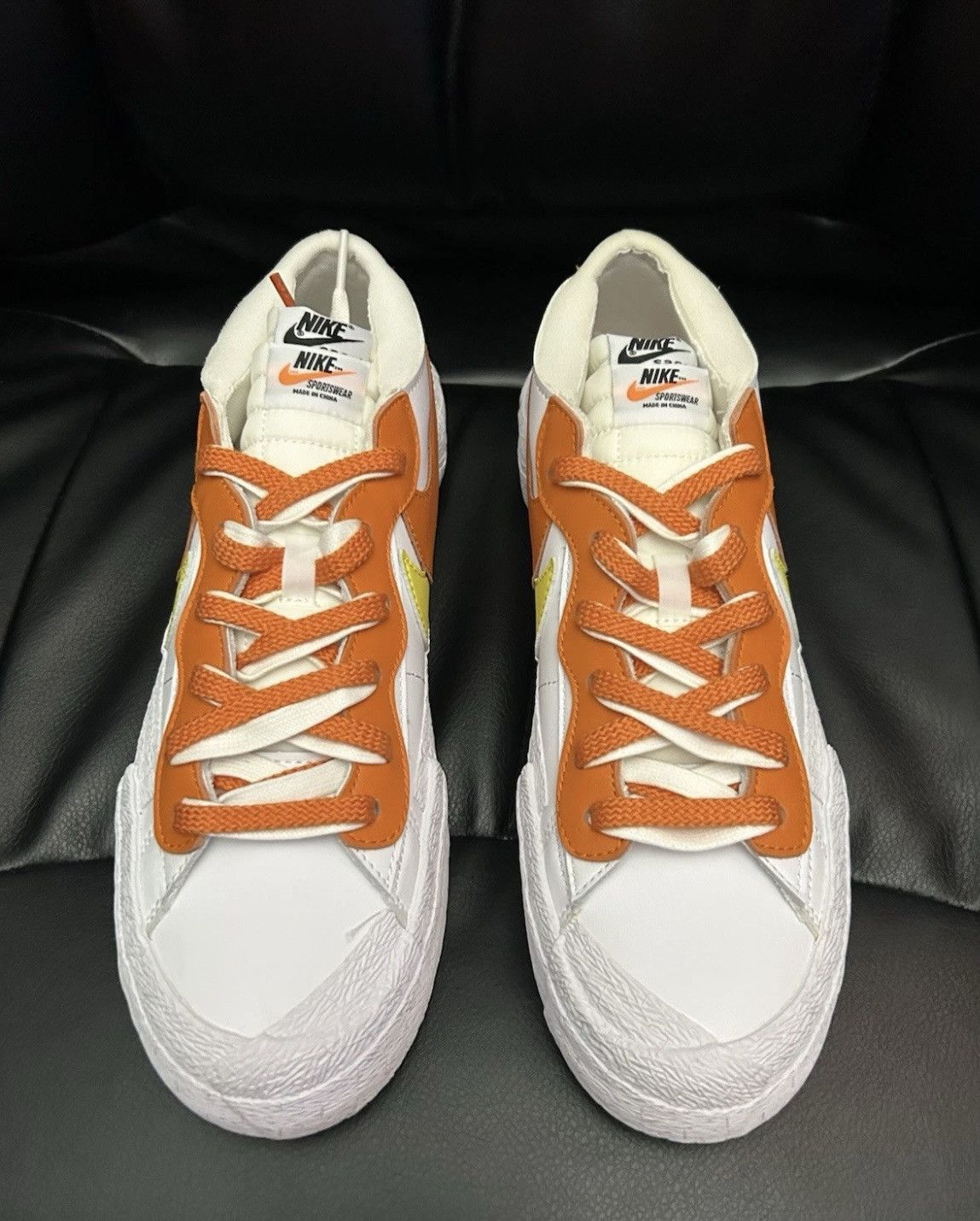 Nike × Sacai Nike Blazer Low Sacai White/Orange/Yellow Mens 9 NIB Size US 9 / EU 42 - 1 Thumbnail