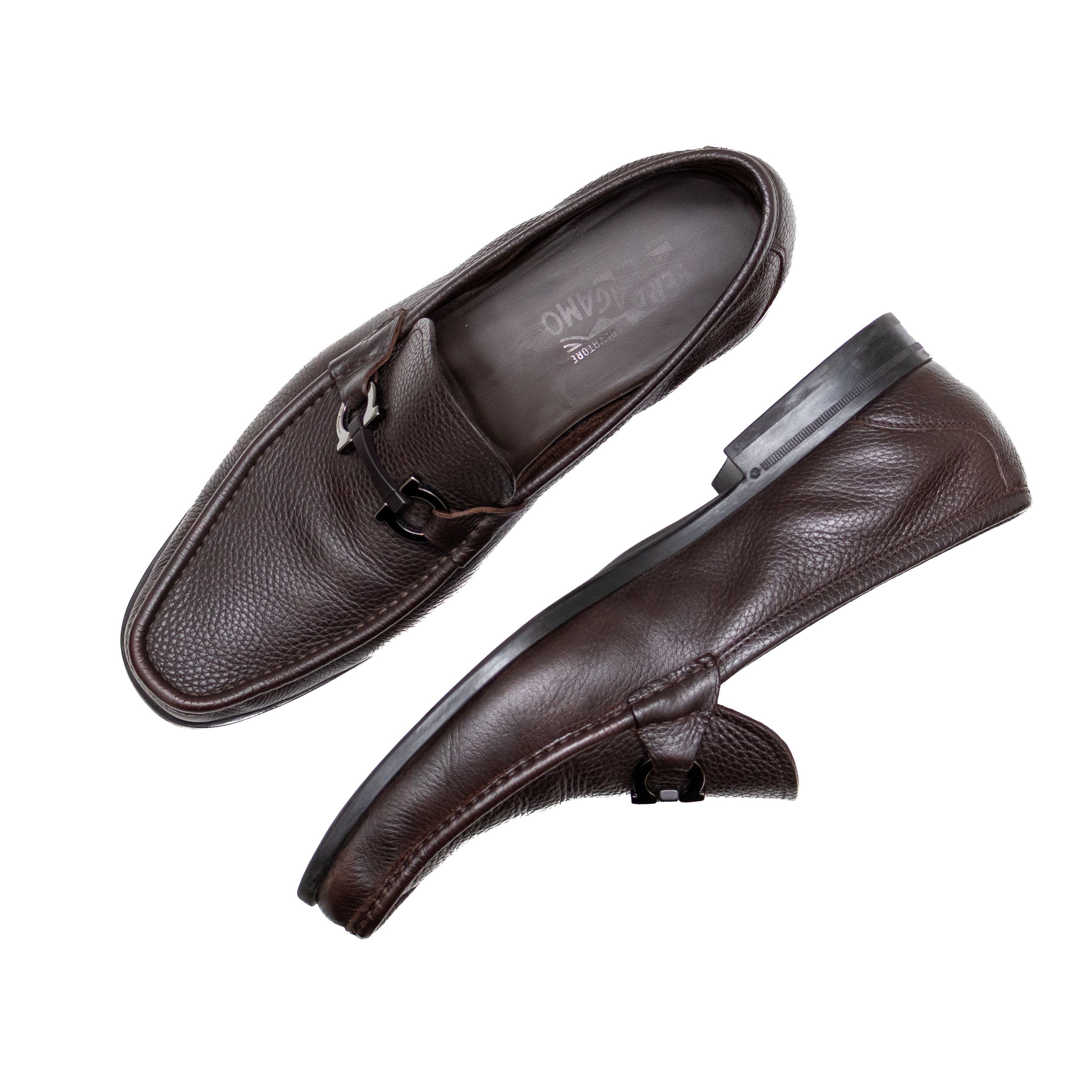 Salvatore Ferragamo $850 SALVATORE FERRAGAMO Gancini Bit Loafer Brown Size US 12 / EU 45 - 6 Thumbnail