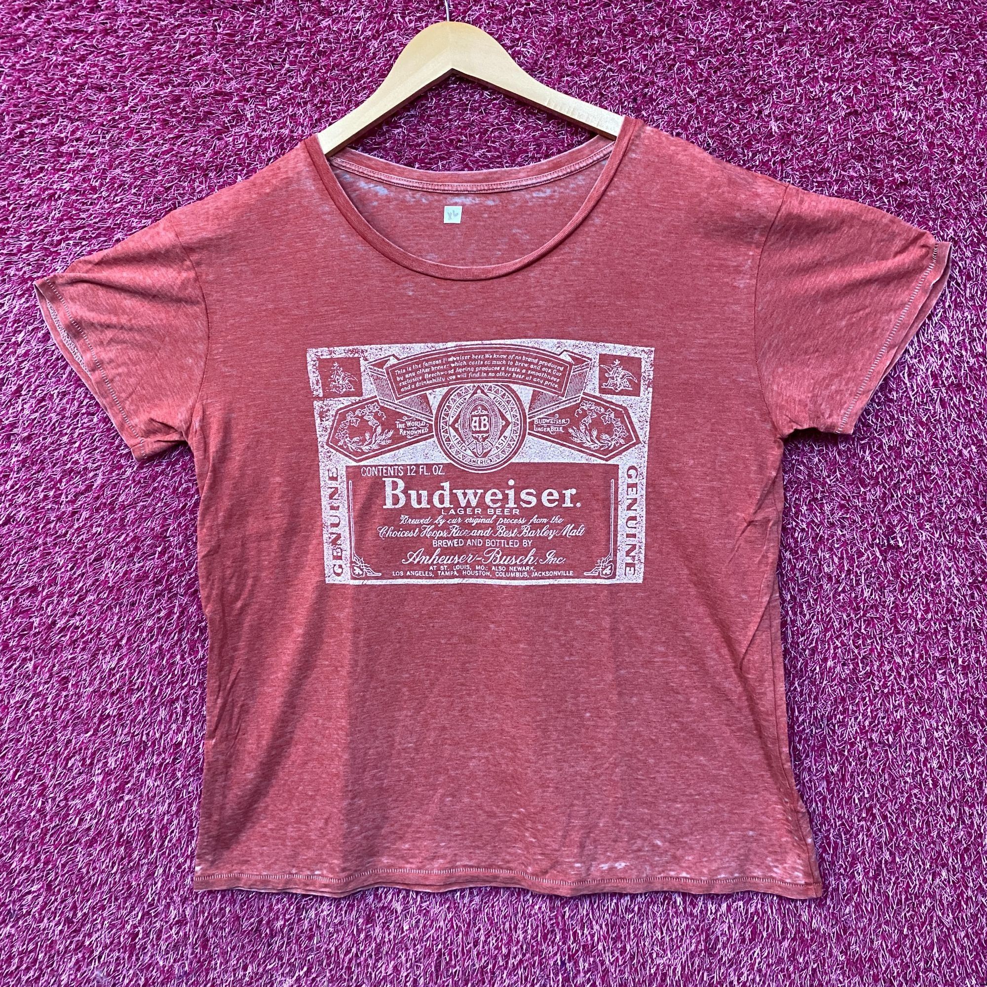 Budweiser Budweiser King Of beer1980'S Vintage Style Logo Graphic T-Sh Size US XL / EU 56 / 4 - 1 Thumbnail