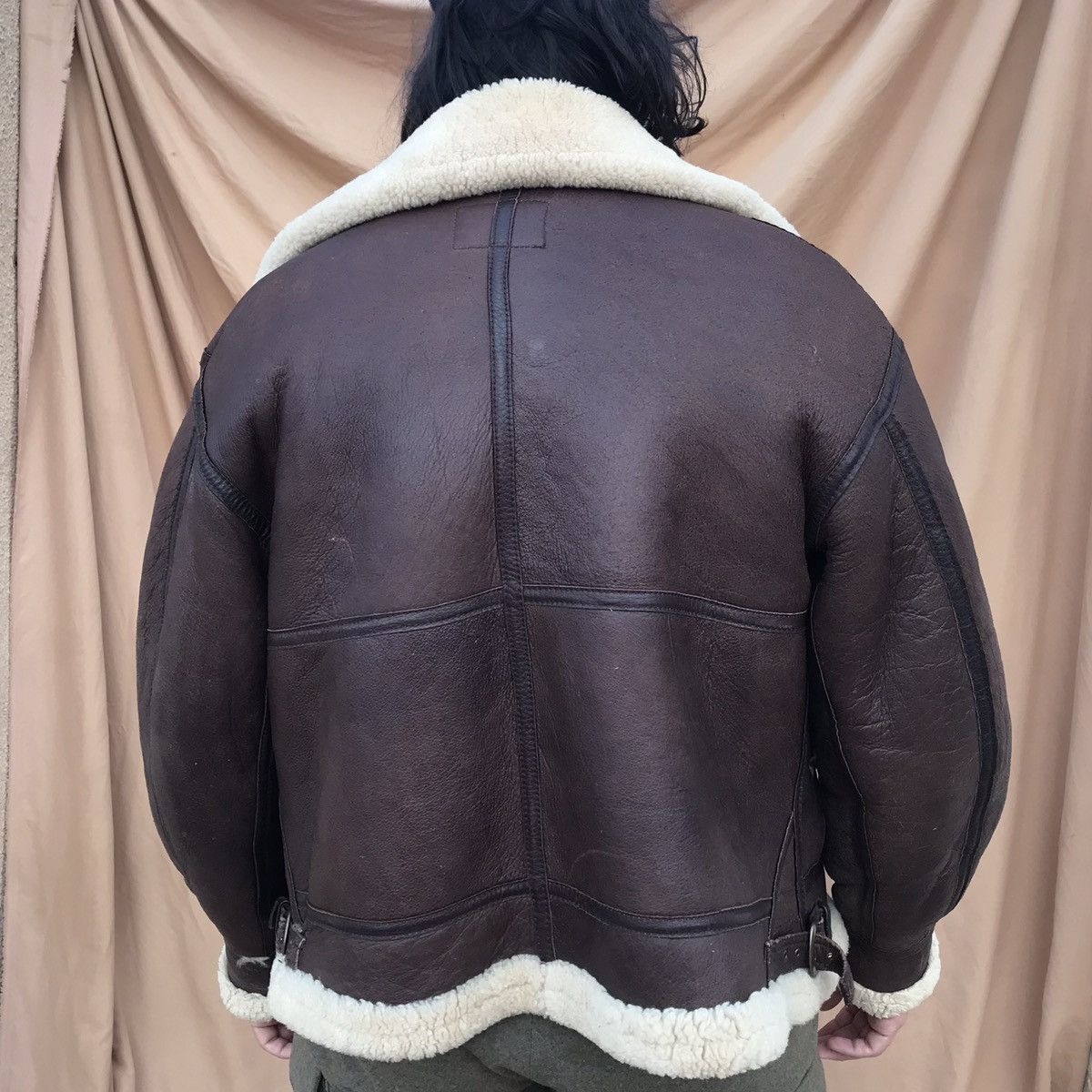 Handmade genuine shearling B3 pure natural sheep skin jacket Size US M / EU 48-50 / 2 - 7 Thumbnail