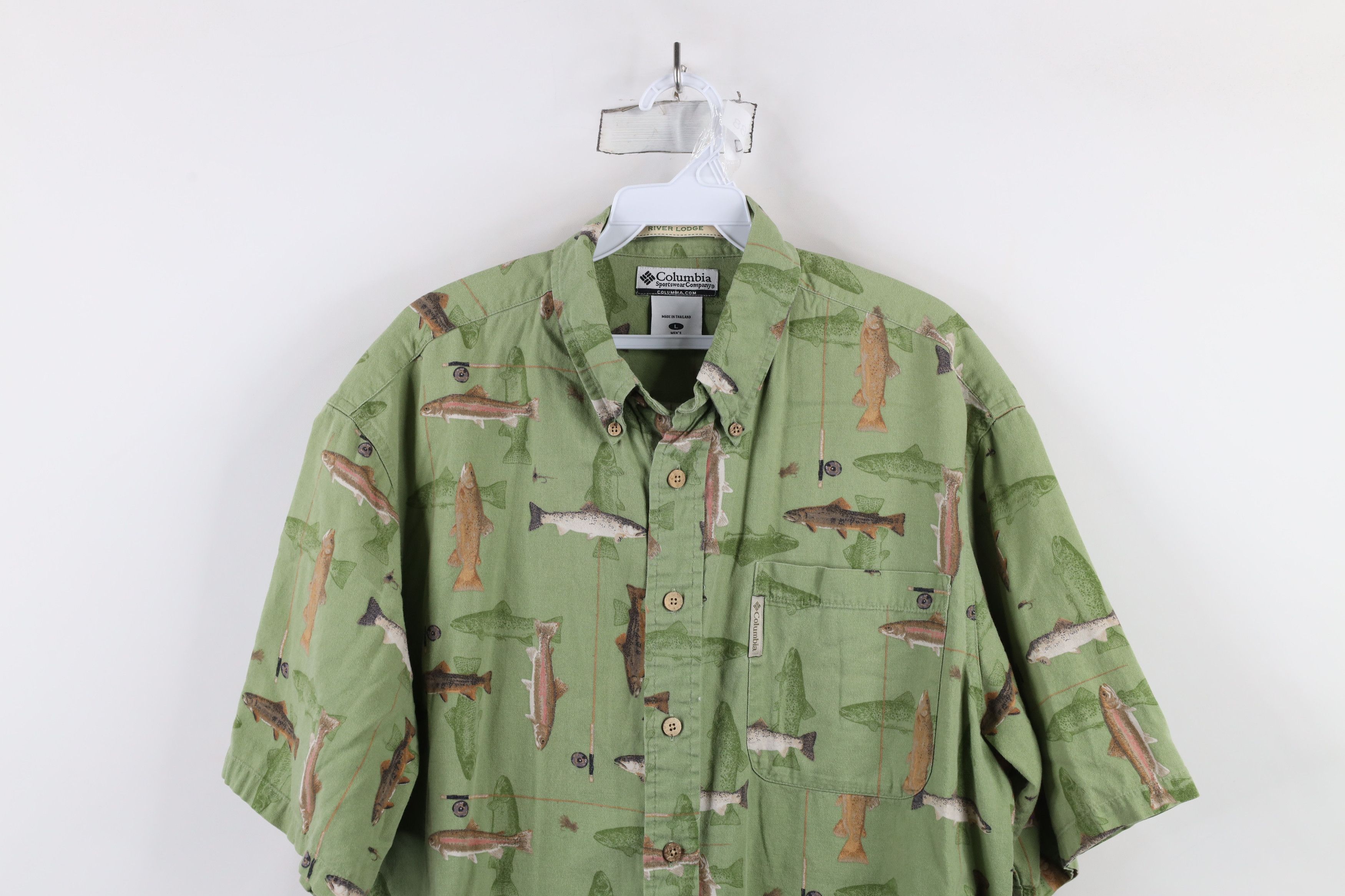 Columbia × Vintage Vintage Columbia All Over Print Short Sleeve Button Shirt Size US L / EU 52-54 / 3 - 2 Thumbnail