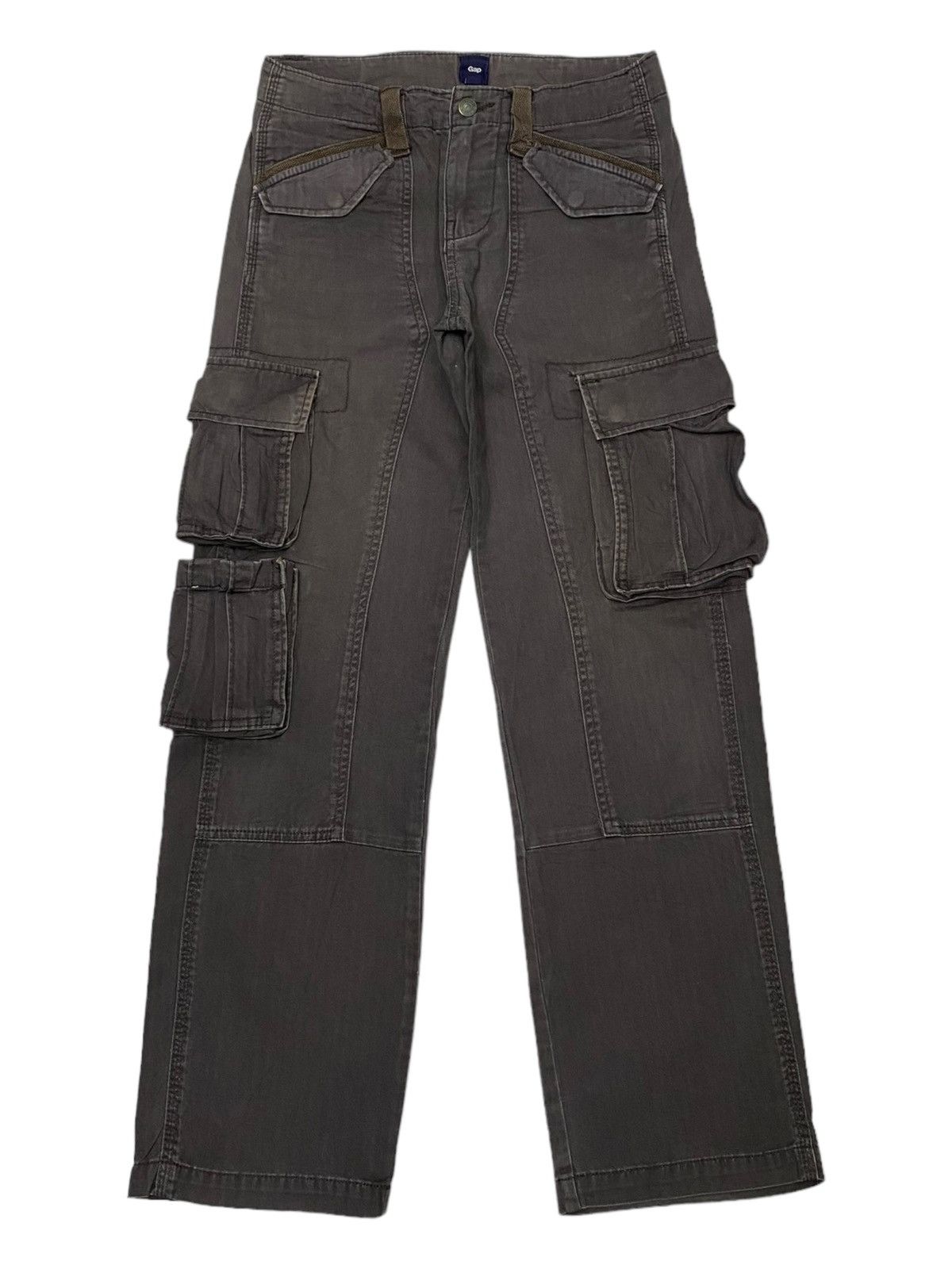 image of Archival Clothing x Beauty Beast Gapbullet Pocket Cargo Pants Inspired Helmut Lang in Washed Gray (