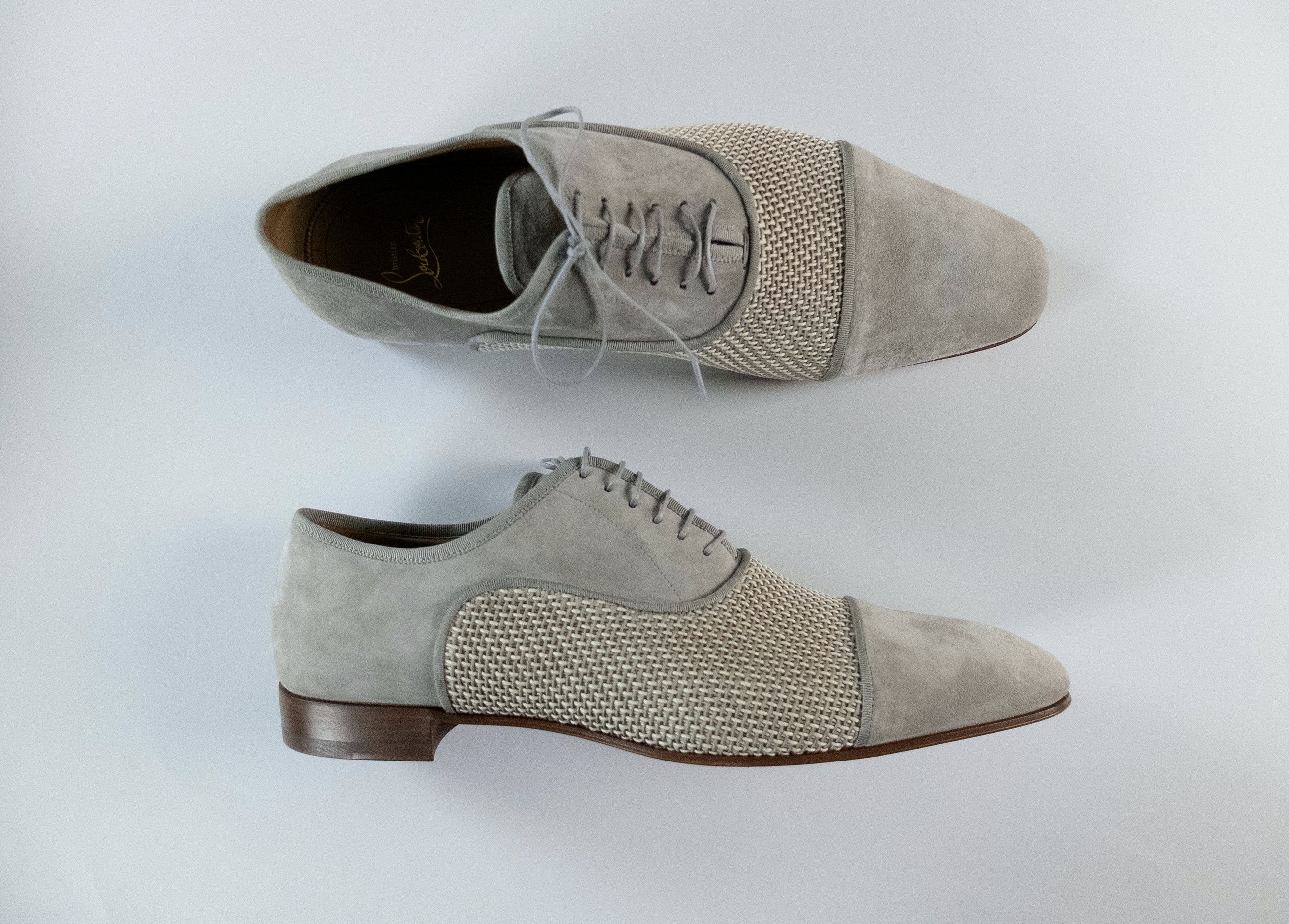 Christian Louboutin CHRISTIAN LOUBOUTIN Greggo beige lace-up Oxford dress shoes Size US 12 / EU 45 - 1 Thumbnail
