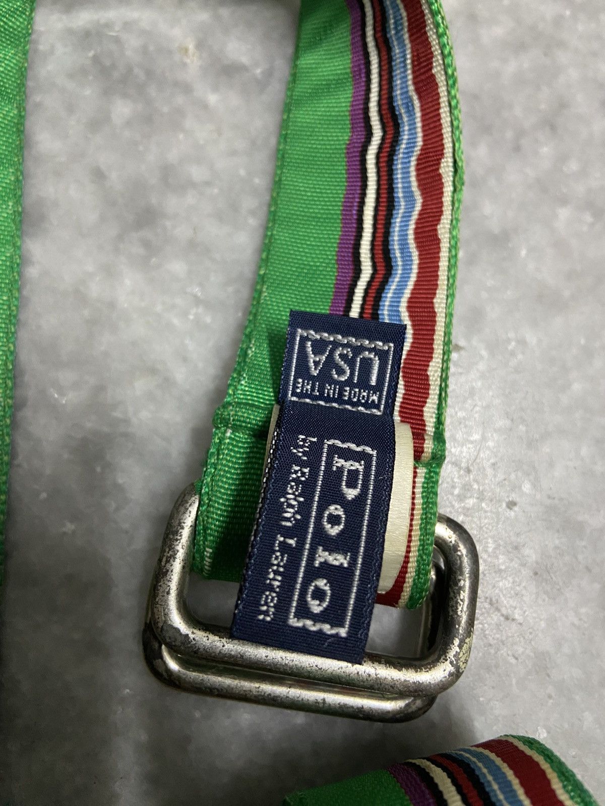 Polo Ralph Lauren Vintage Polo Ralph Lauren Striped Double D-Ring Belt Size ONE SIZE - 1 Thumbnail