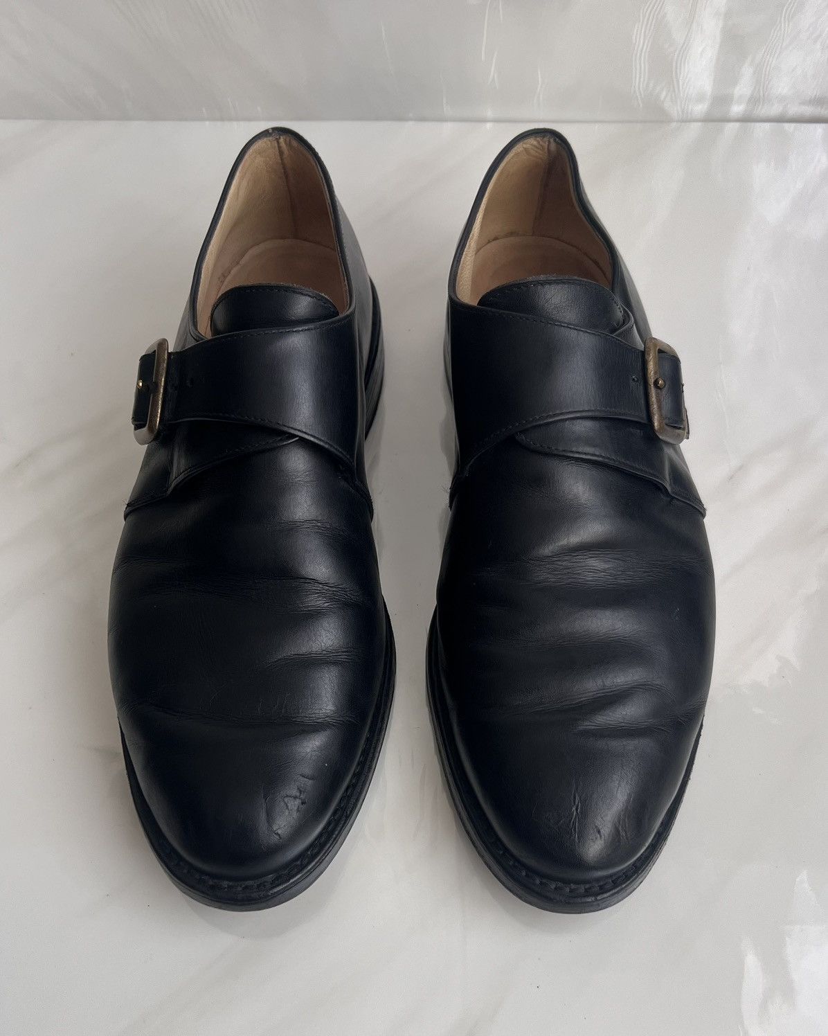 Paraboot Paraboot black leather single monk strap Dress shoes Size US 9 / EU 42 - 12 Thumbnail