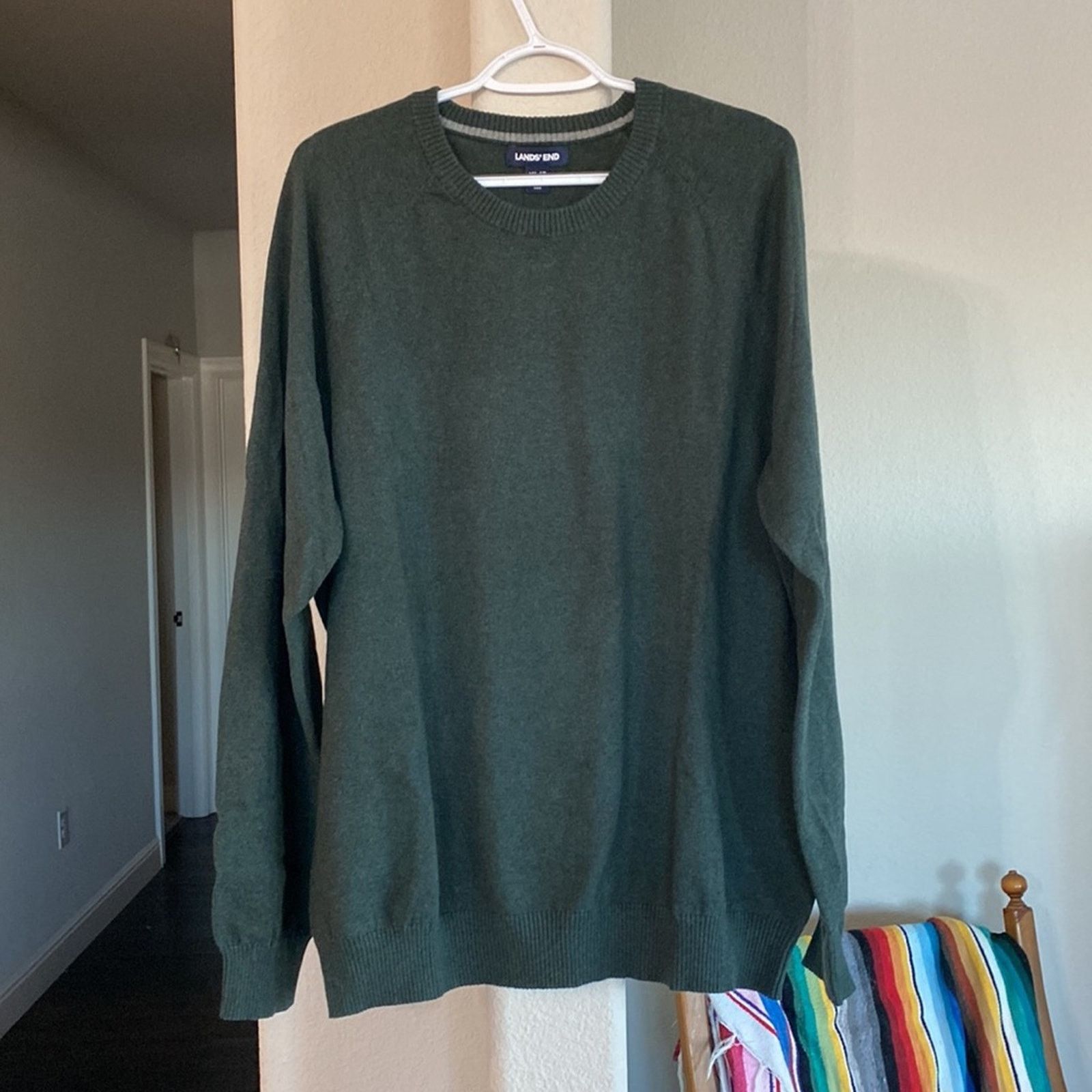 Lands' End Lands End cashmere wool cotton blend green everyday sweater Size US L / EU 52-54 / 3 - 1 Thumbnail