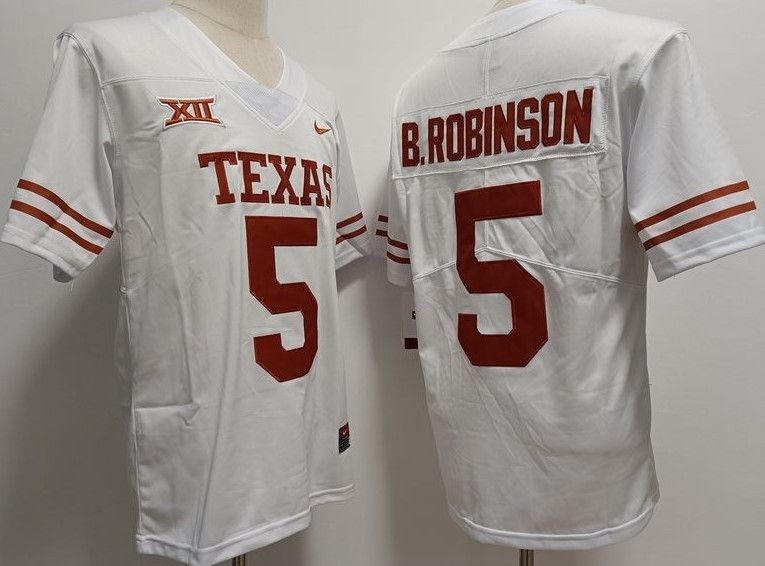 Other Men's NCAA Texas Longhorns 5 B.Robinson White Limited Jersey Size US M / EU 48-50 / 2 - 3 Thumbnail