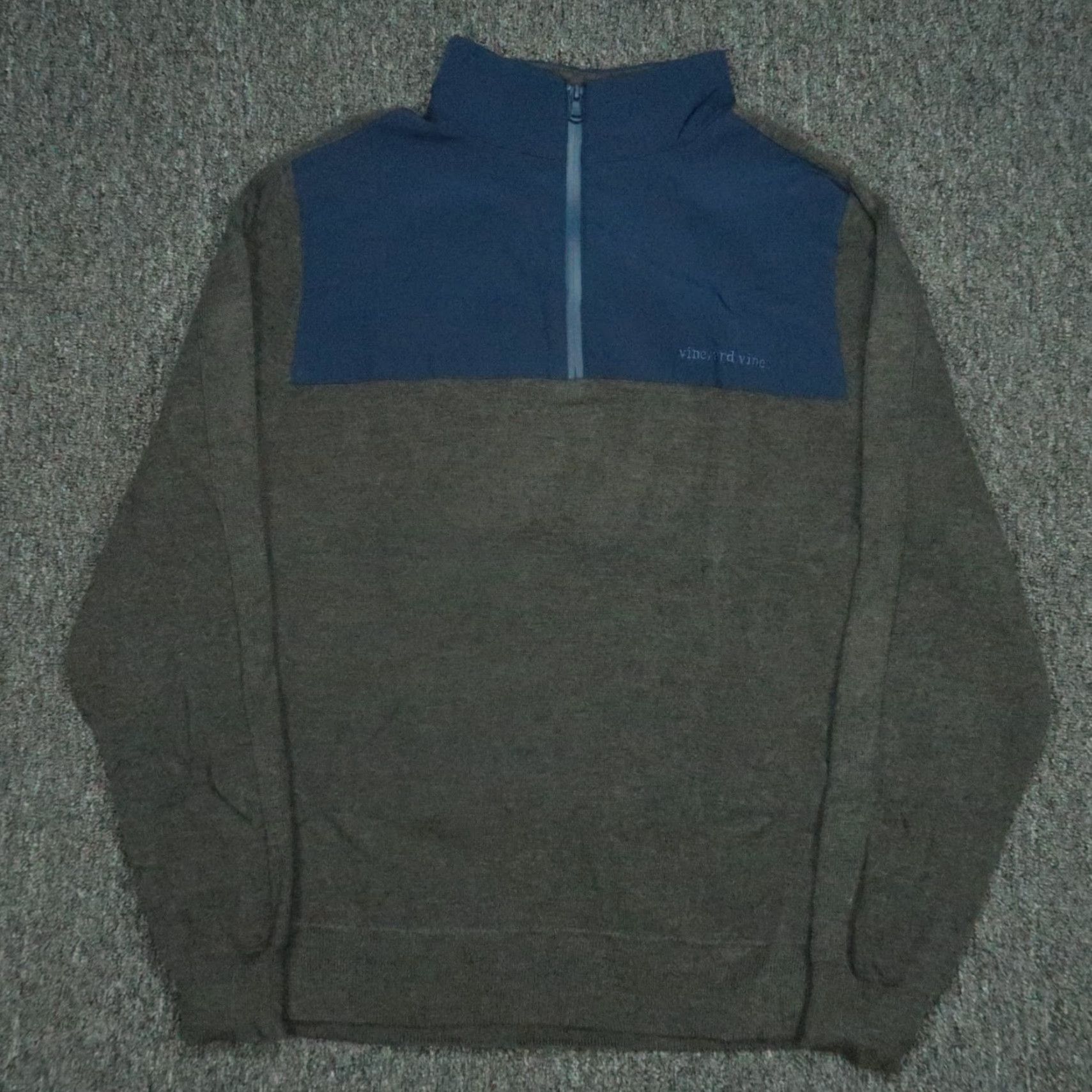 Vineyard Vines Vineyard Vines Pullover Mens M Gray Wool Blend 1/4 Zip Sweater Knit Mock Neck Long Sleeve Vintage: No Size US M / EU 48-50 / 2 - 2 Thumbnail