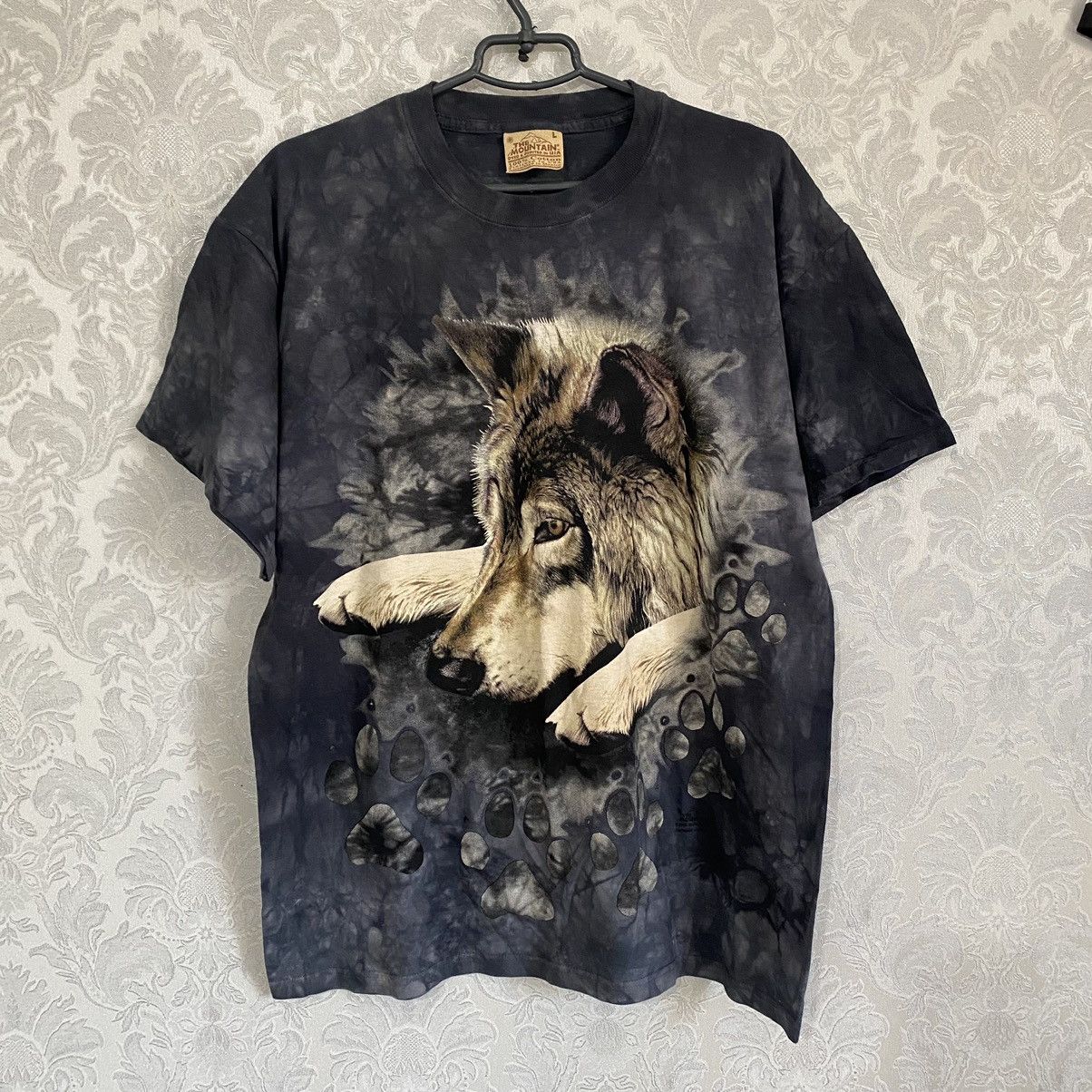 The Mountain Vintage The Mountain Tie Dye T-Shirt Leather Tag Wolf 2002 Size US L / EU 52-54 / 3 - 1 Thumbnail