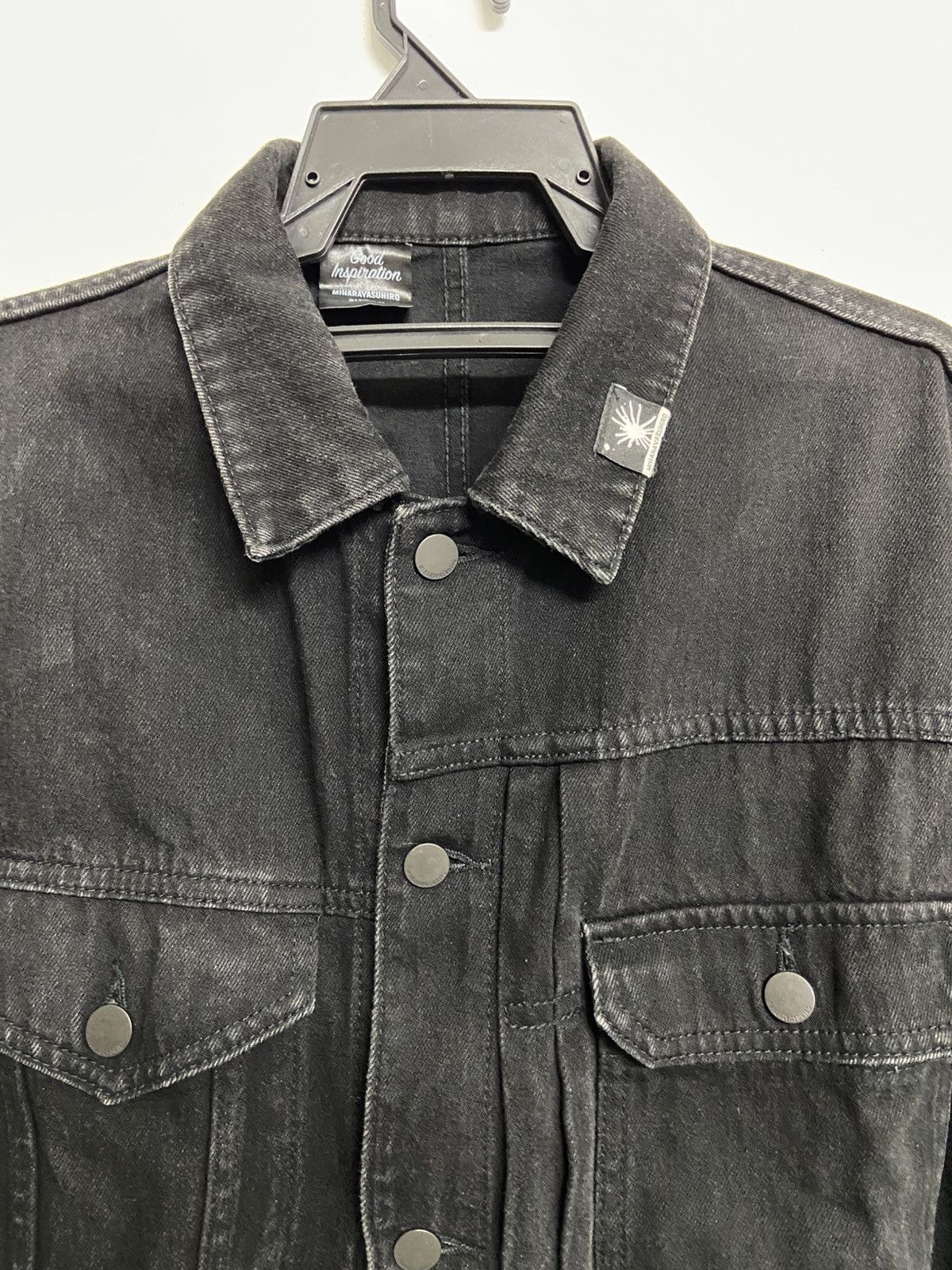 Maison MIHARA YASUHIRO Gu x Miharayasuhiro Black Trucker Denim Jacket Size US M / EU 48-50 / 2 - 5 Thumbnail